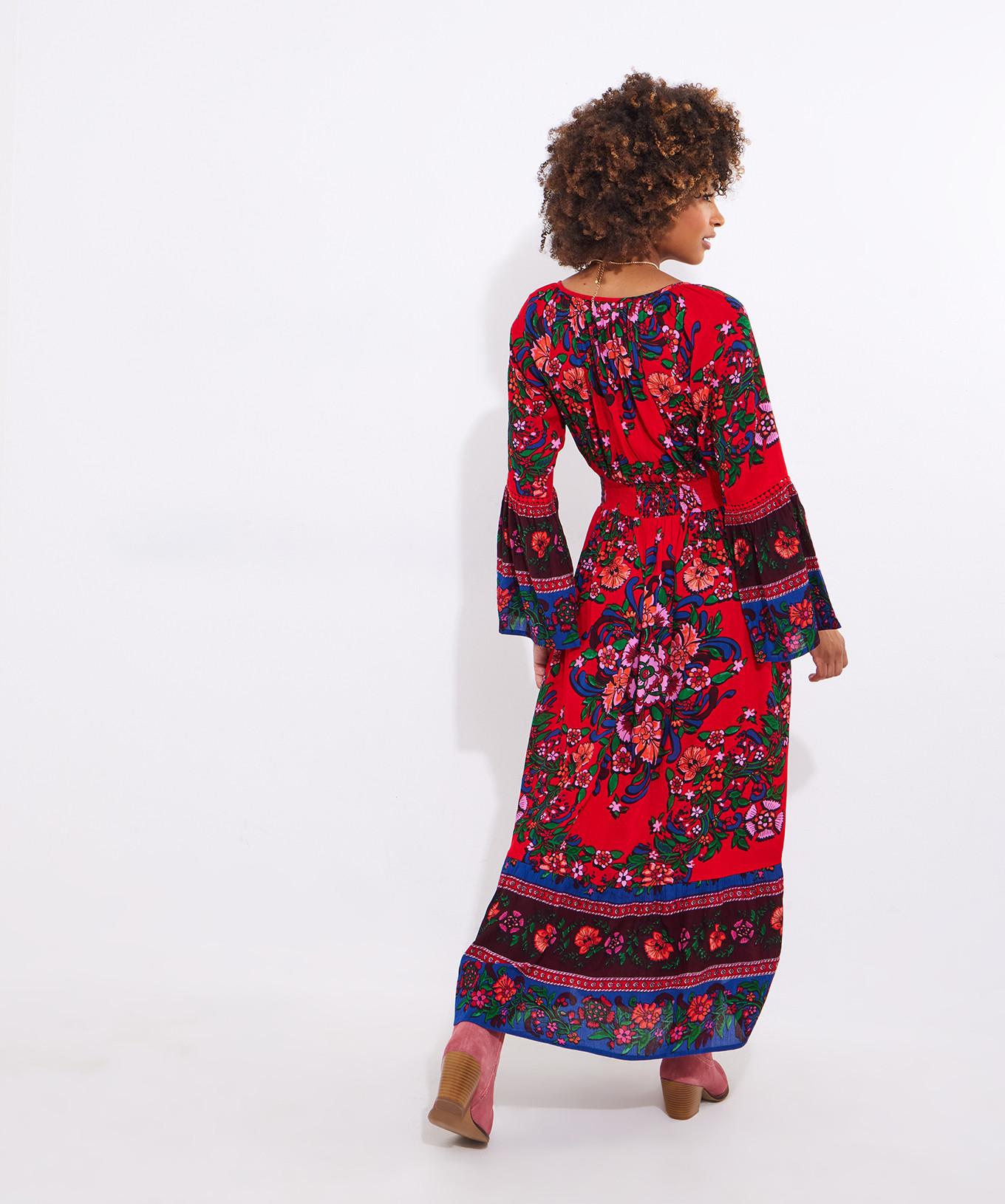 Joe Browns Maxikleid mit geraffter Taille und Blumenmuster