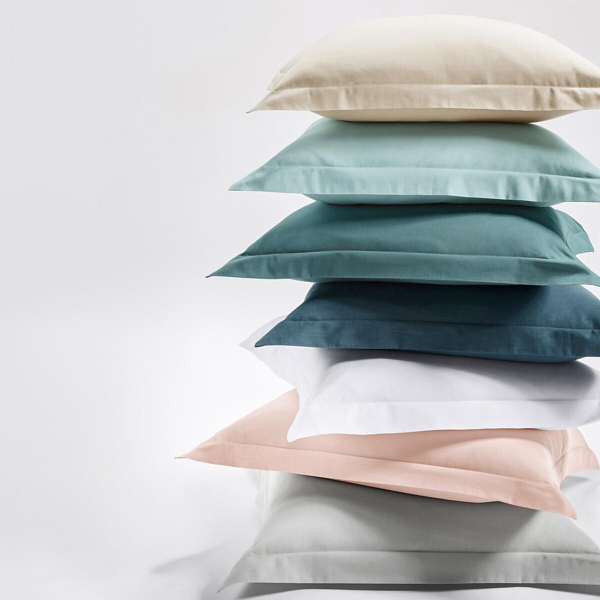 La Redoute Intérieurs Unifarbener Kissenbezug aus Bio-Baumwolle mit Stehsaum Scenario