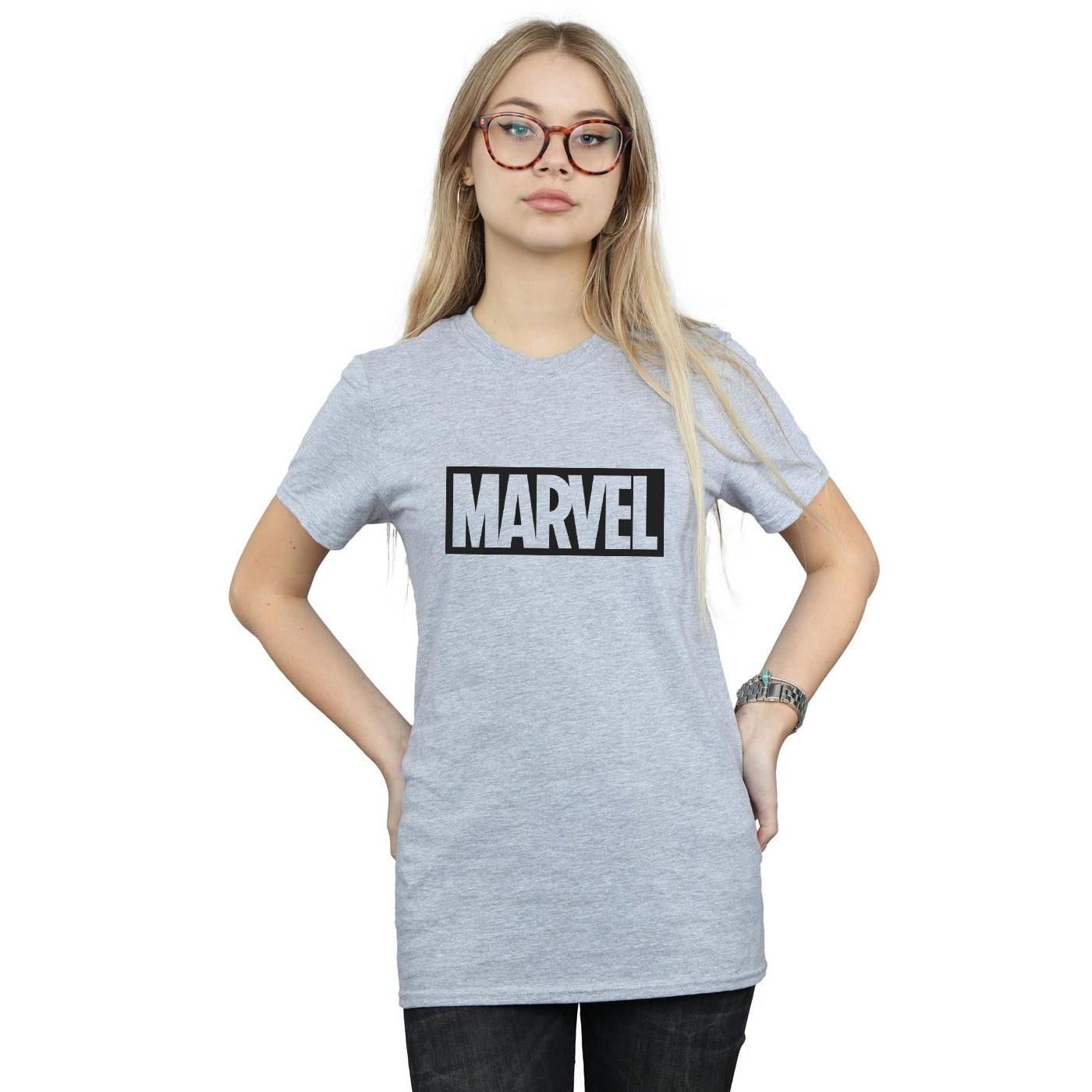 MARVEL Logo Boyfriend Fit T-Shirt