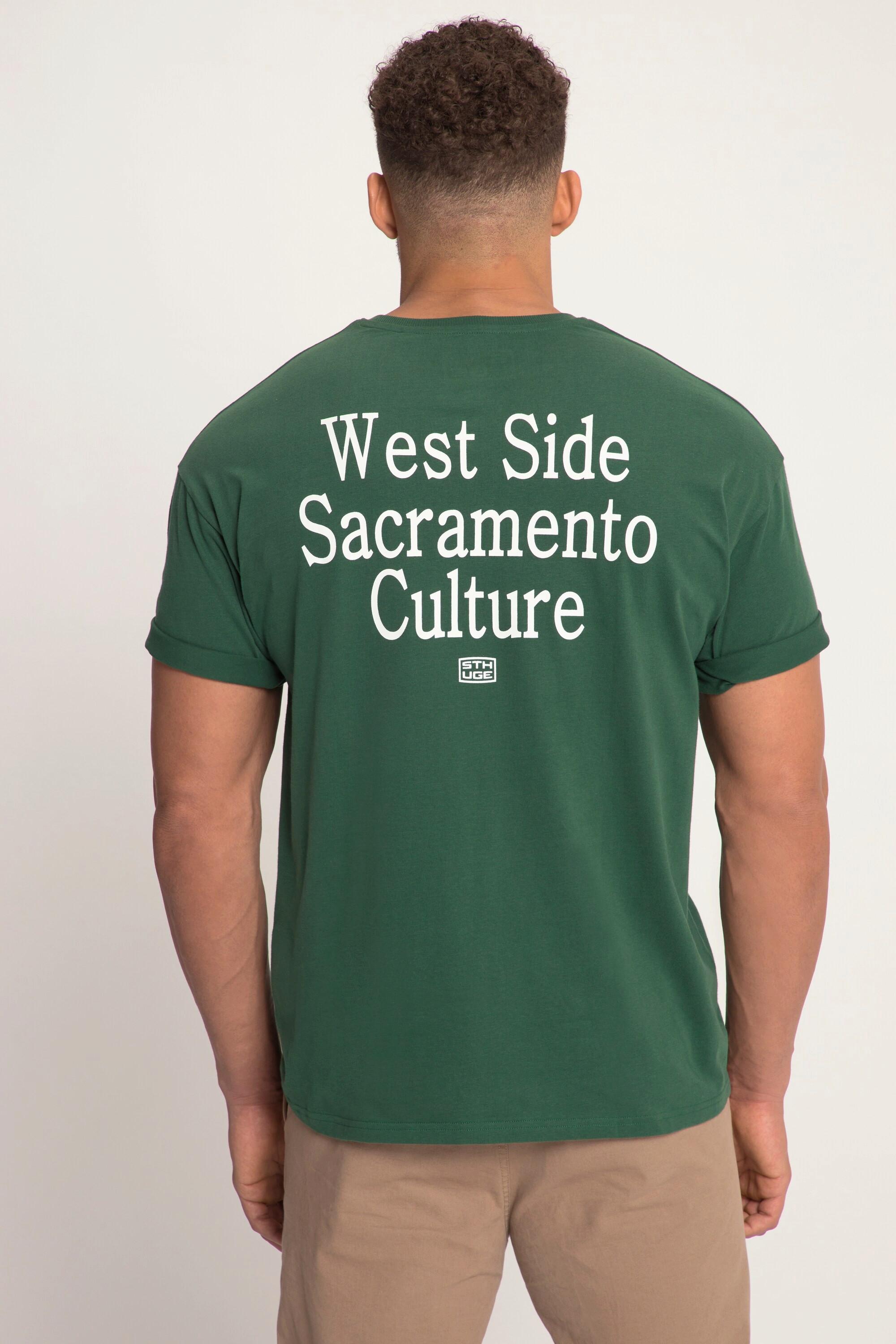 Sthuge Oversized Halbarm T-Shirt mit Rücken Print