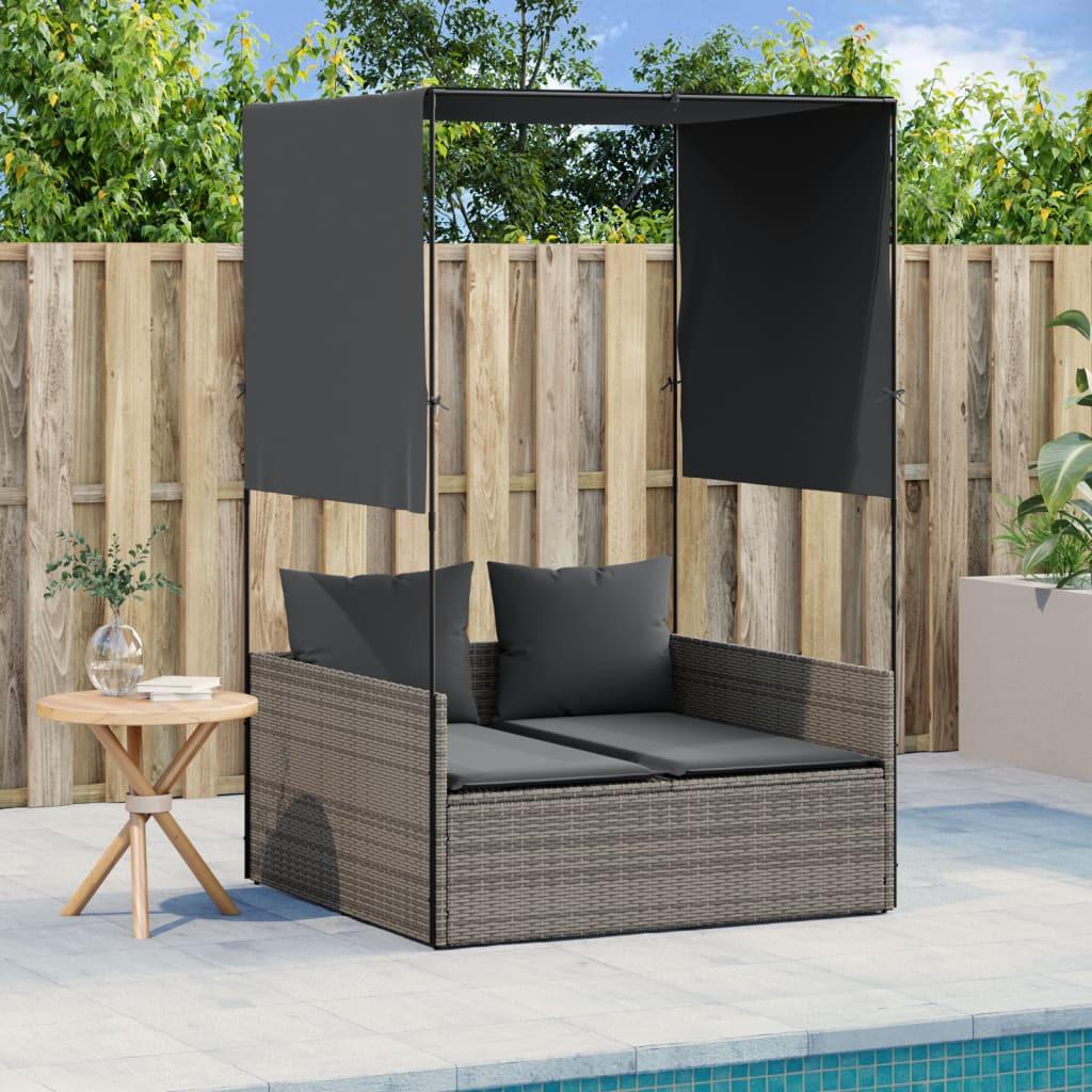 VidaXL Doppel-sonnenliege poly-rattan