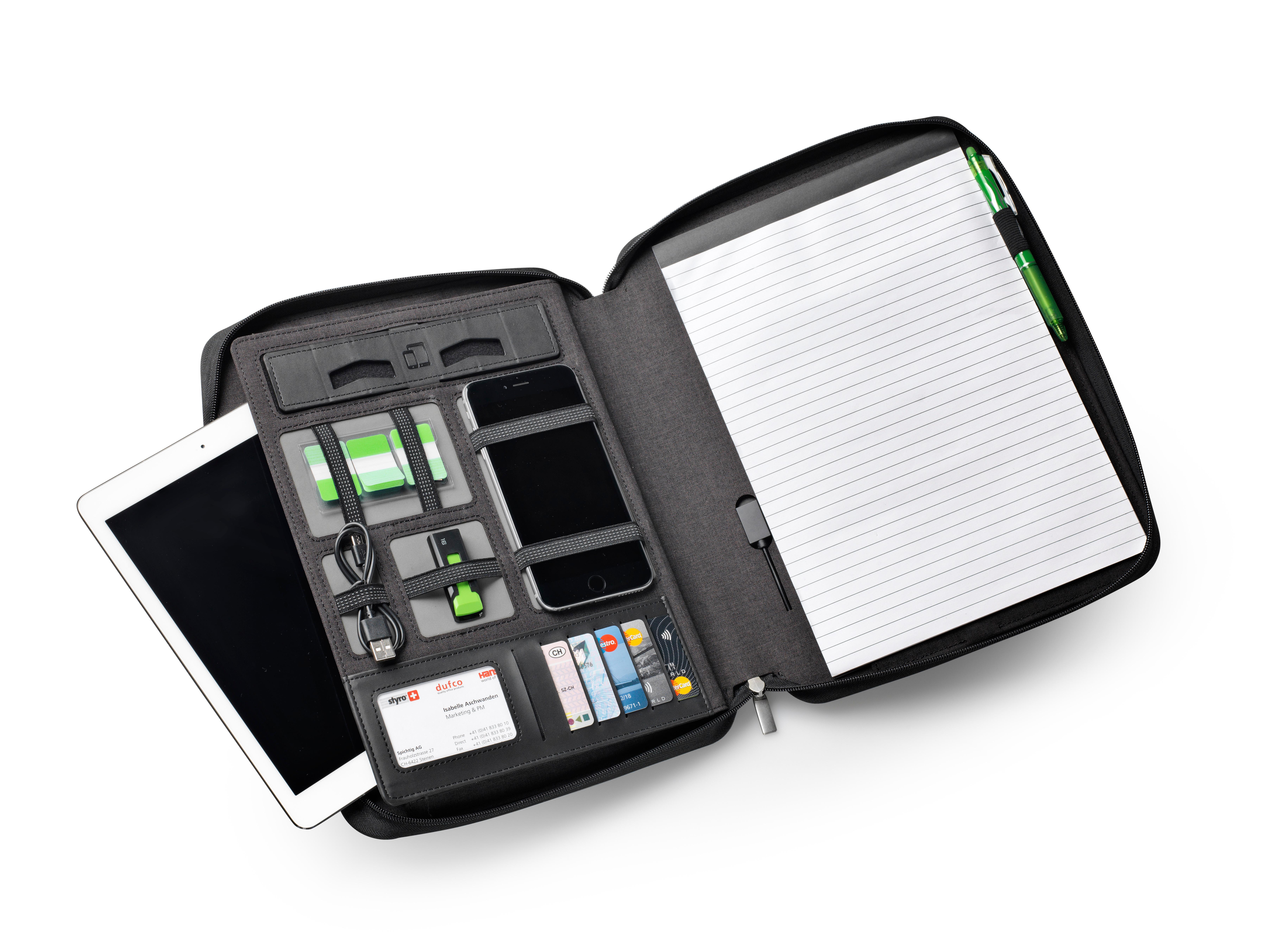 dufco by styro Konferenzmappe A5 mit Powerbank 5000 mAh