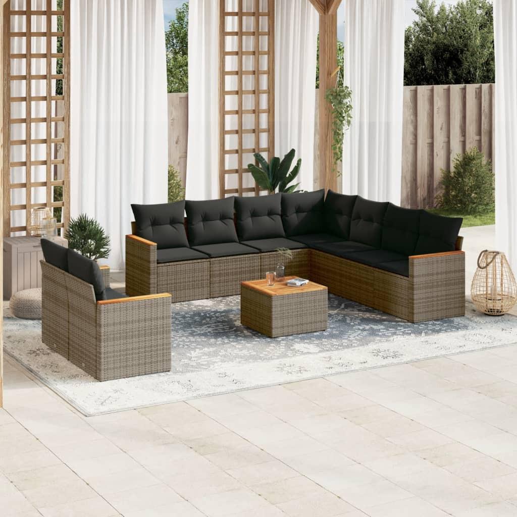 VidaXL Garten sofagarnitur poly-rattan