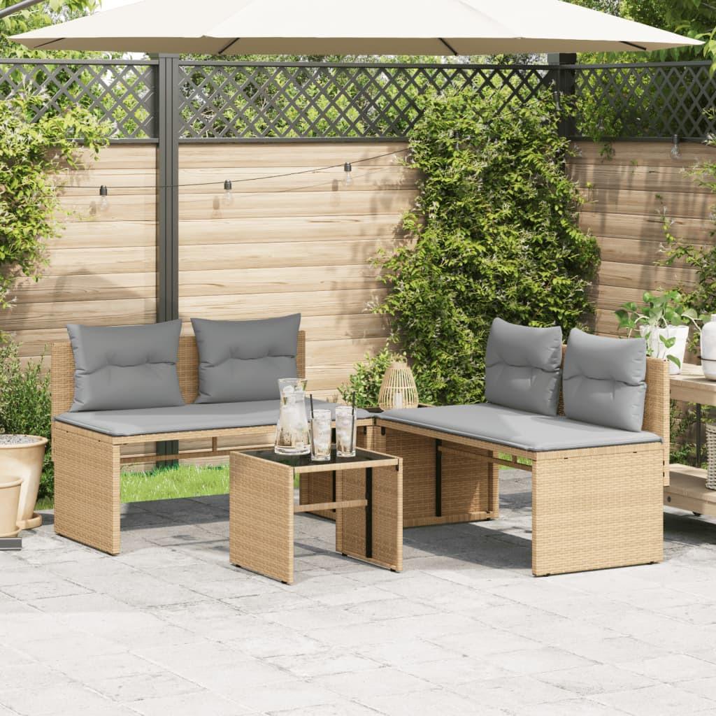 VidaXL Garten sofagarnitur poly-rattan