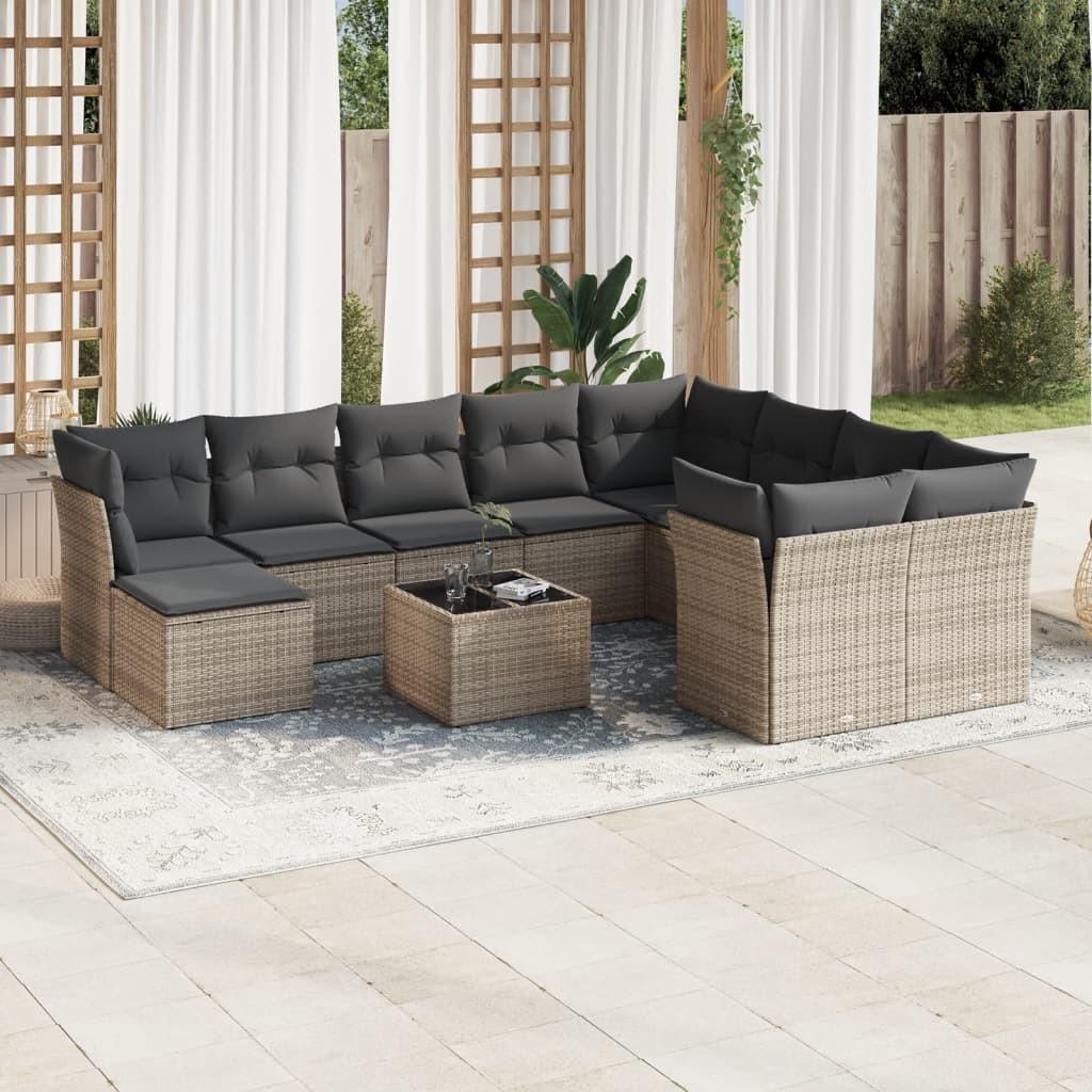 VidaXL Garten sofagarnitur poly-rattan