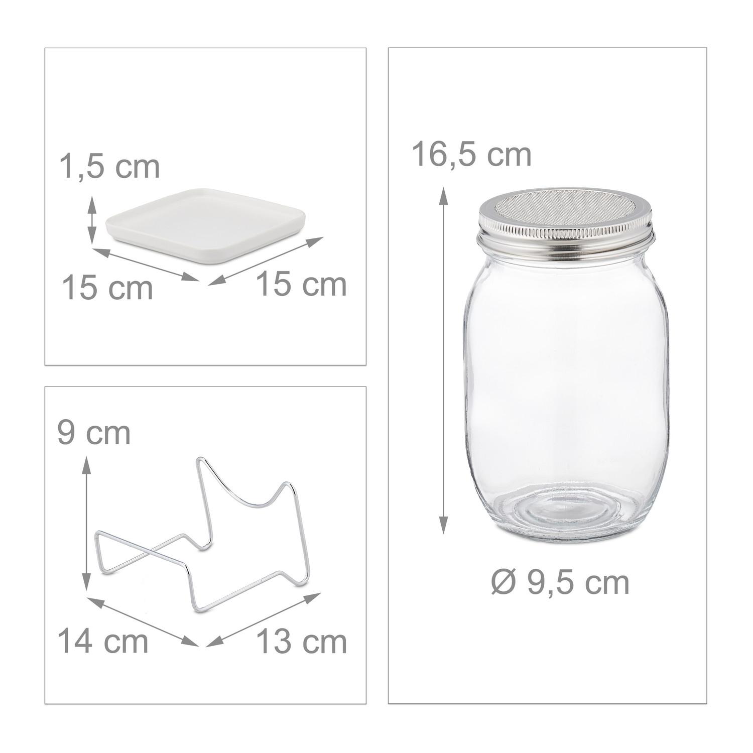 B2X Sprühglas mit Rahmen und Schale