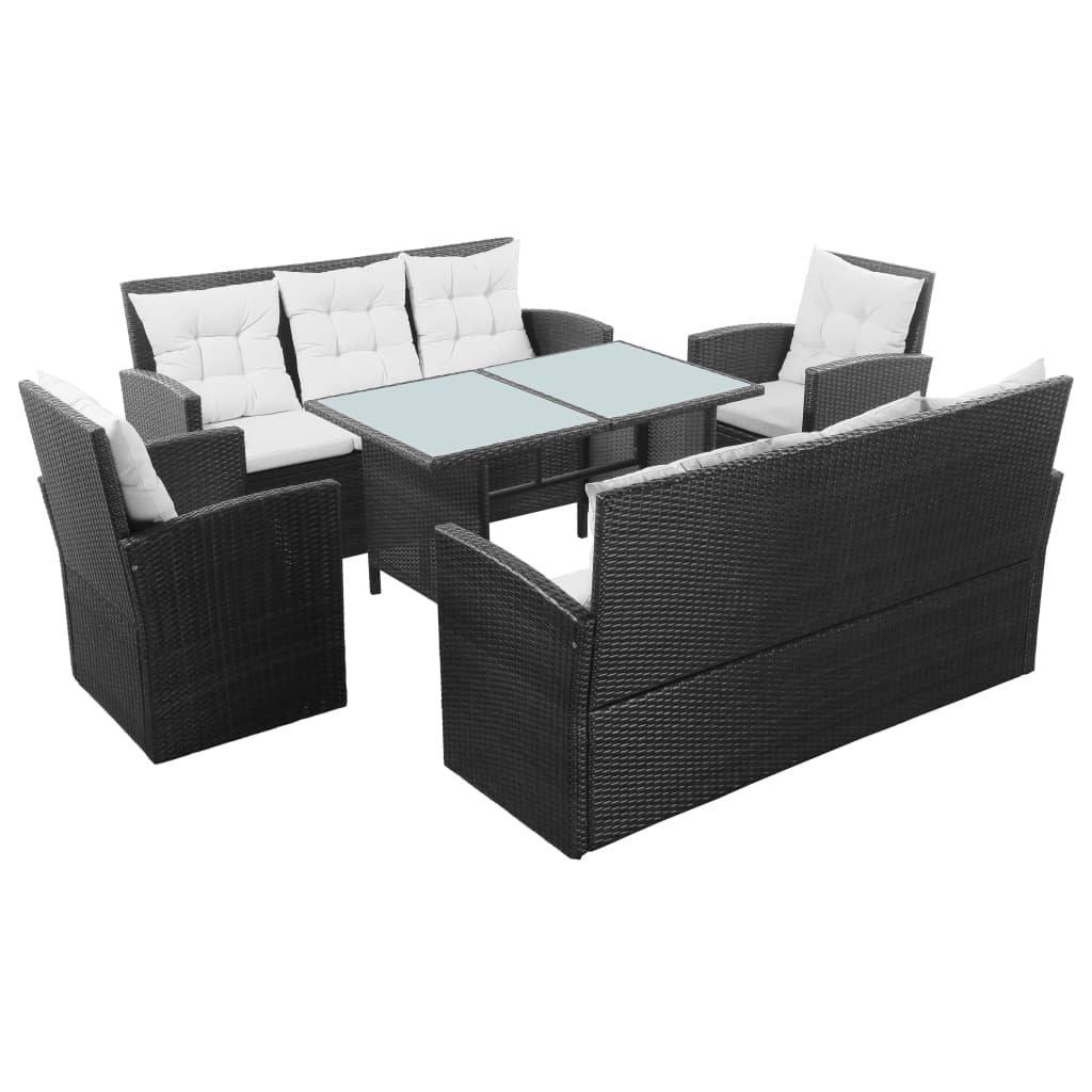 VidaXL Garten-sofagarnitur poly-rattan