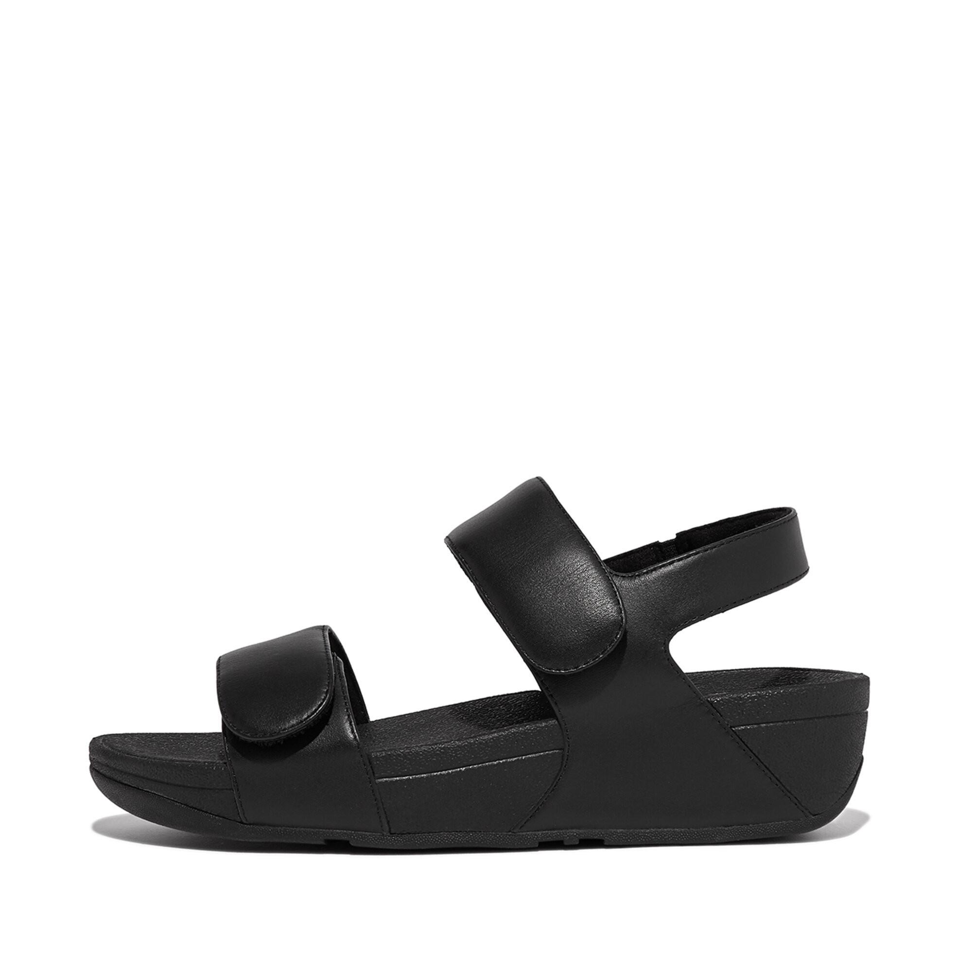 Fitflop verstellbare ledersandalen mit rückriemen, damen lulu