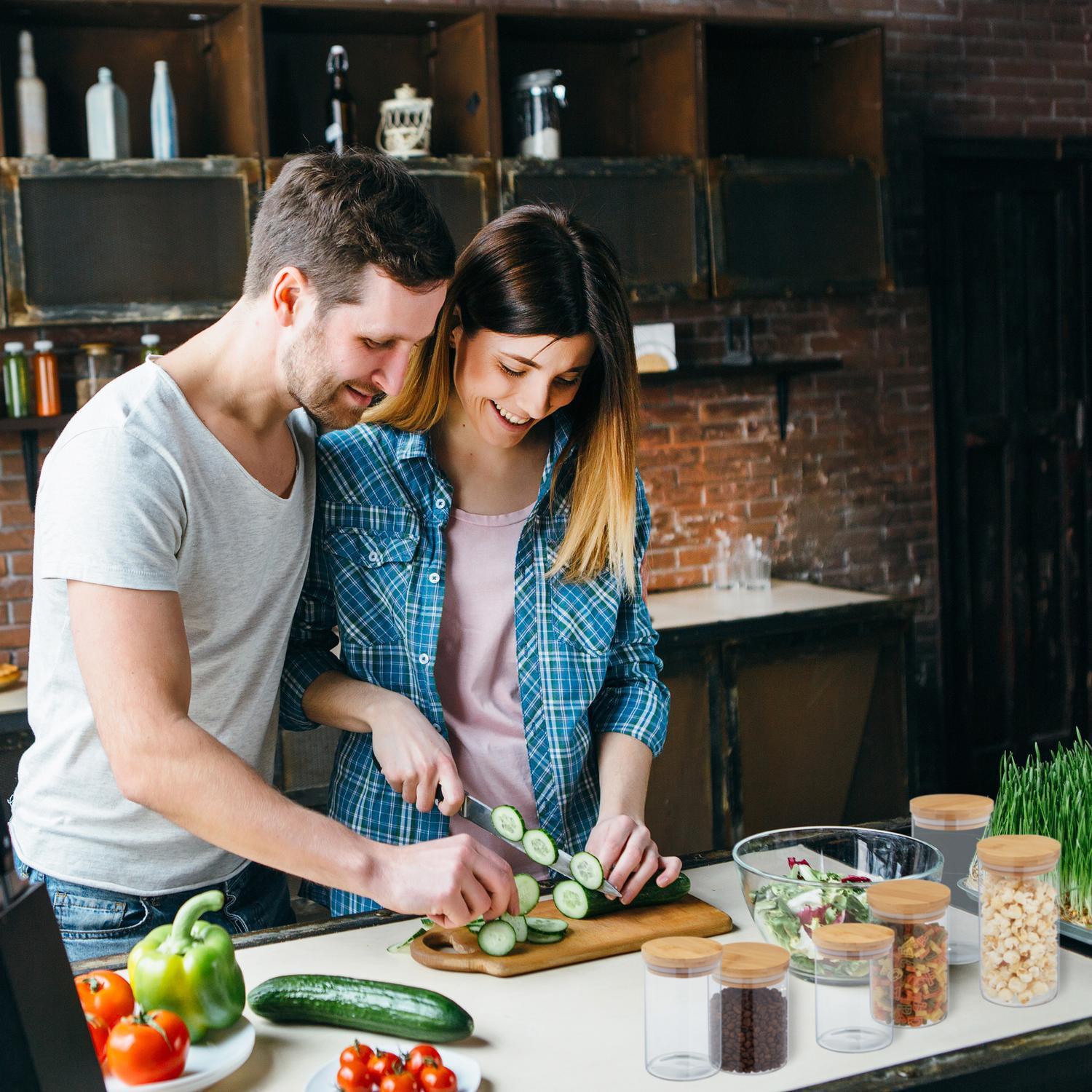B2X 6 Stk. Vorratsgläser in verschiedenen Größen