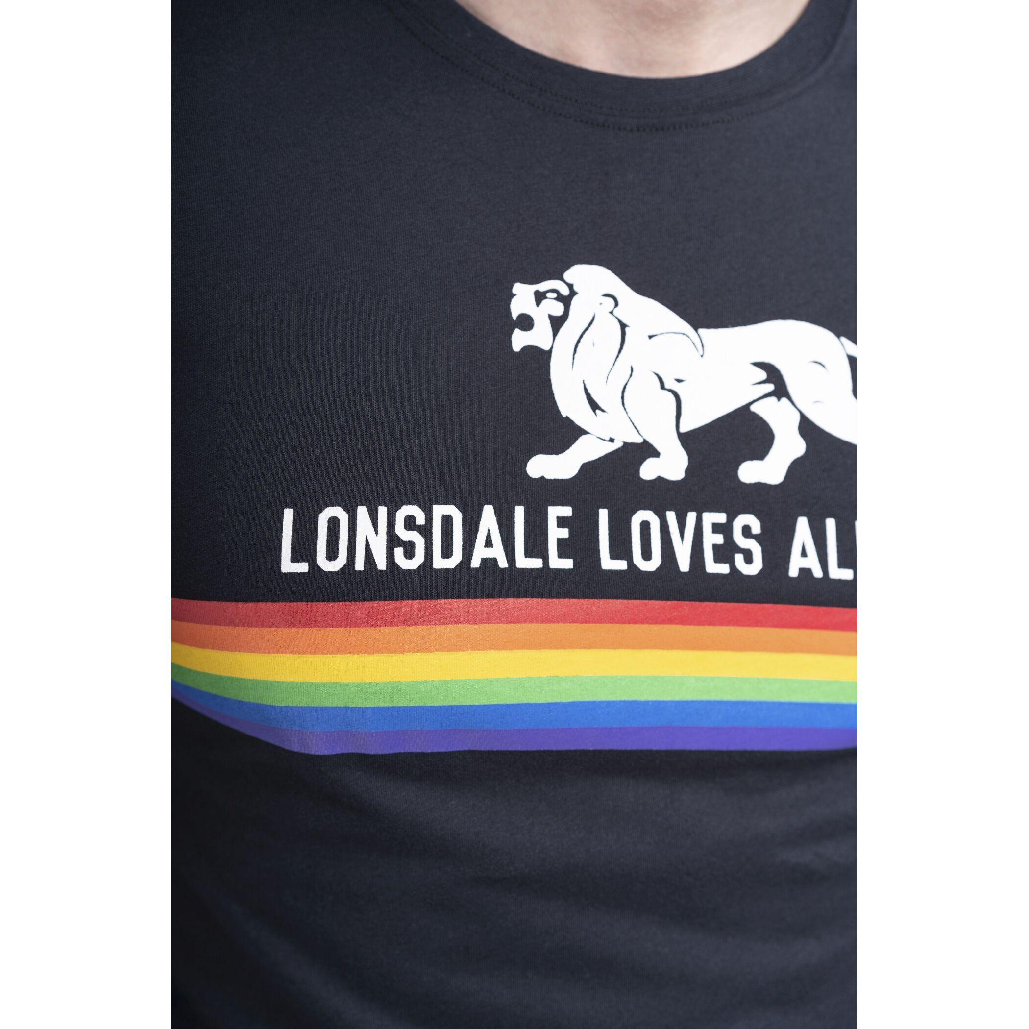 LONSDALE Nelson T-Shirt mit Regenbogen-Print