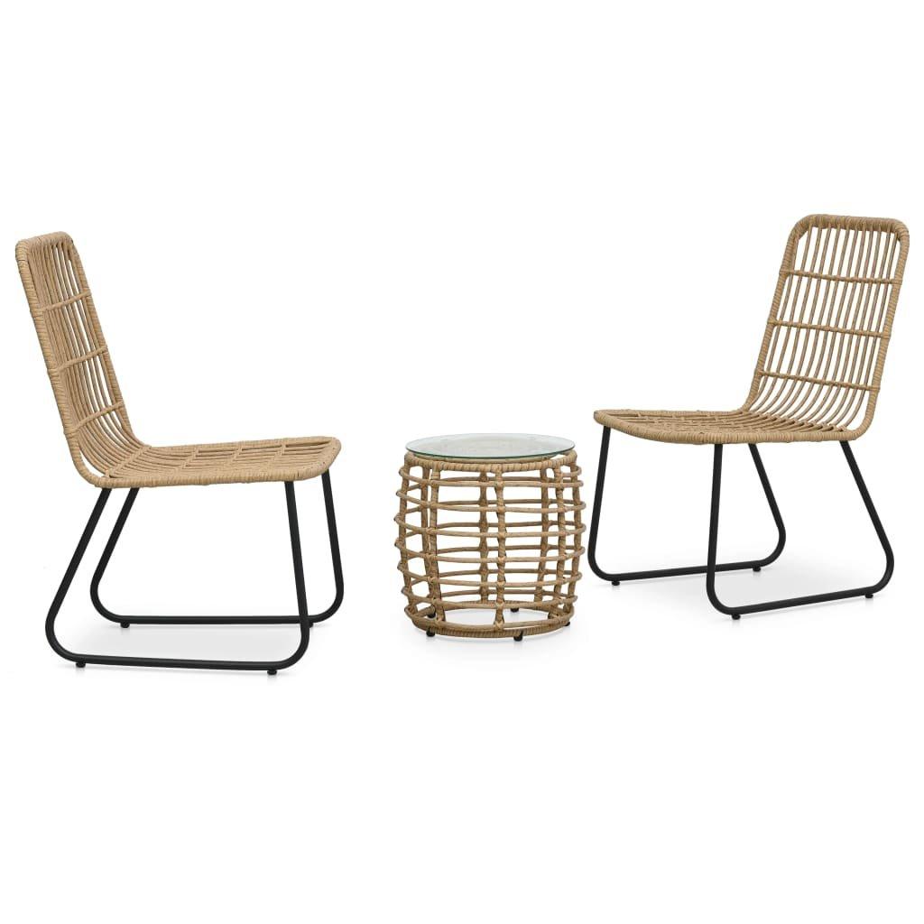 VidaXL Bistro-set poly-rattan