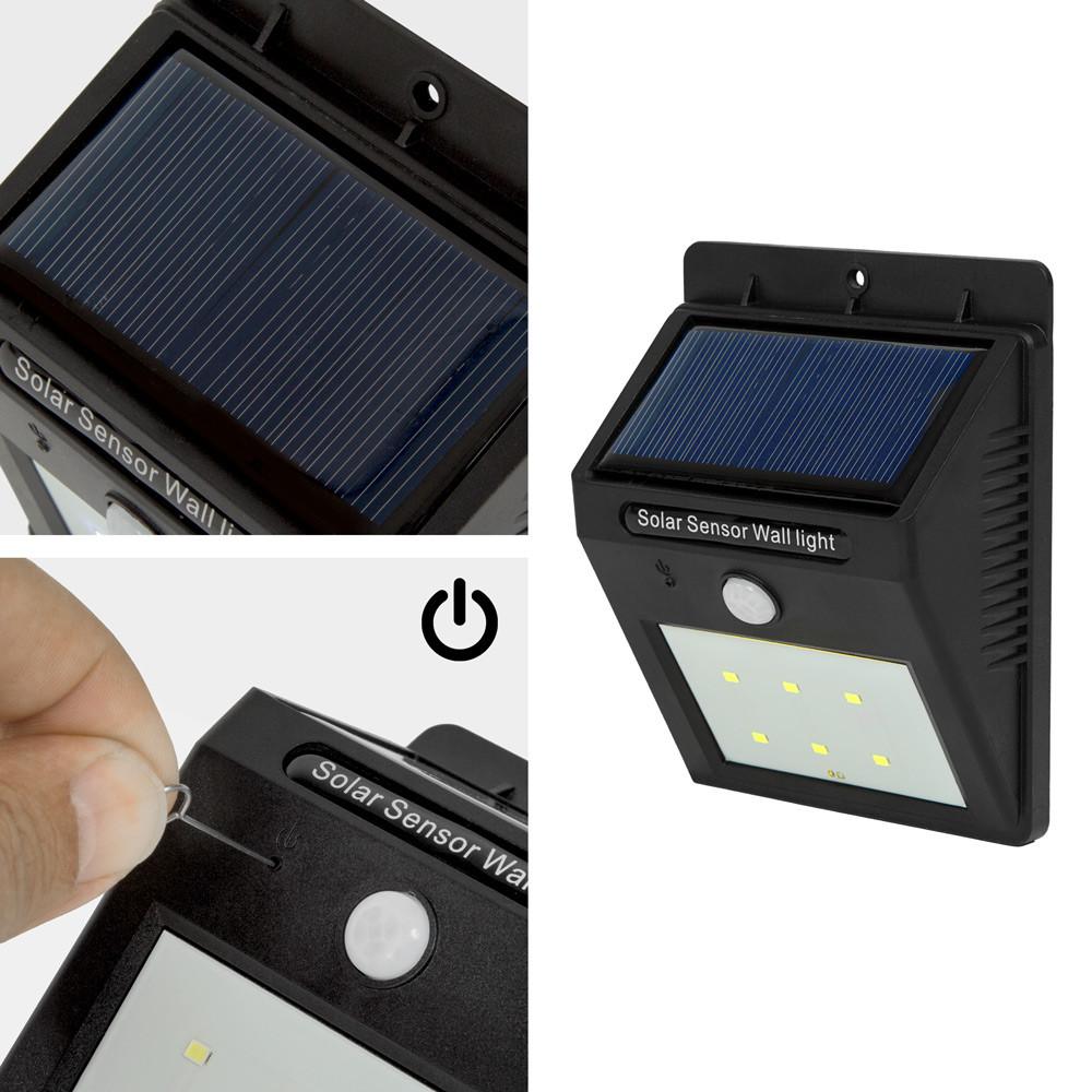 Tectake 6 LED Solar Leuchten mit Bewegungsmelder