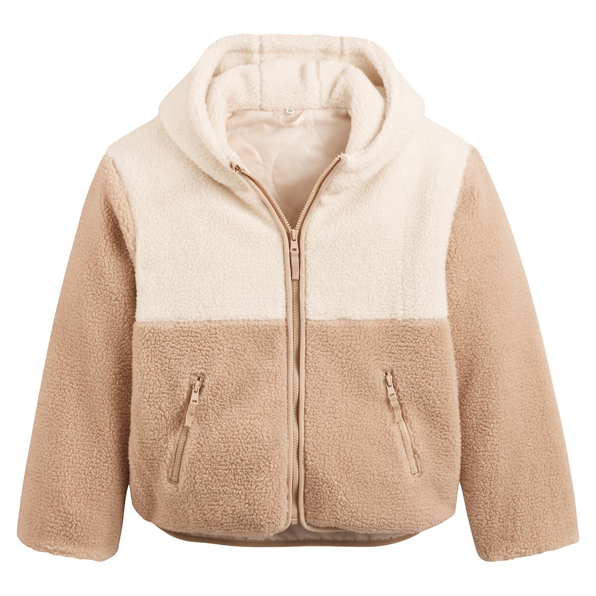 La Redoute Collections Teddyfleece-Jacke mit Kapuze