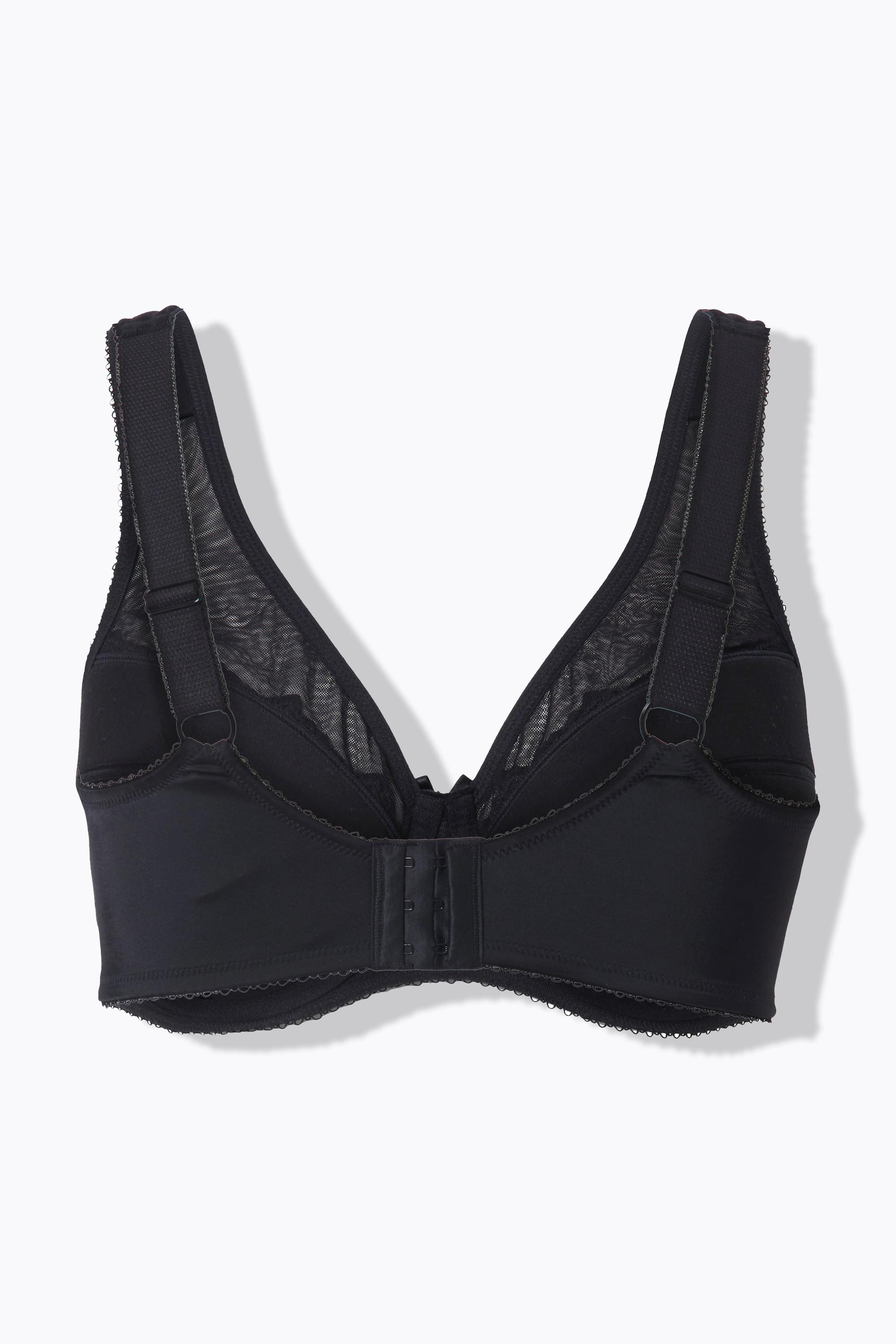 Ulla Popken Bügel-BH, Stickerei, High Apex, Cup B - F