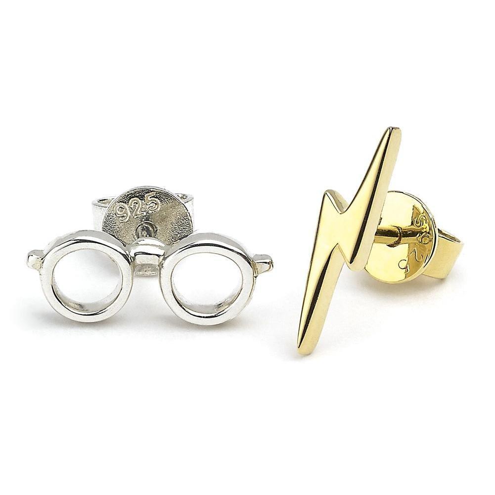 Harry Potter Ohrringe Lightning Bolt & Glasses Sterling Silber