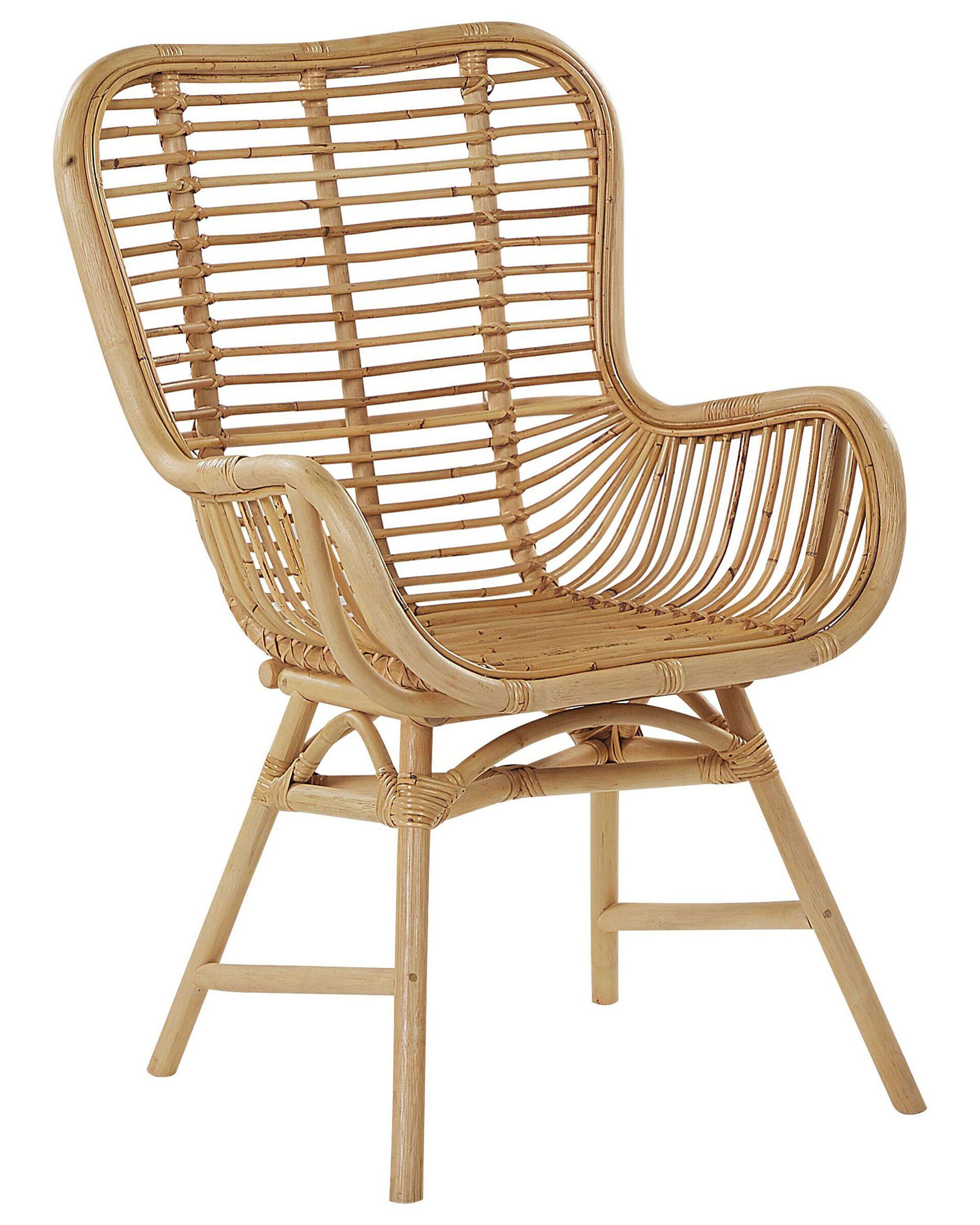 Beliani Esszimmerstuhl aus Rattan Boho TOGO
