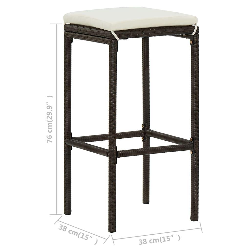 VidaXL Barstuhl poly-rattan