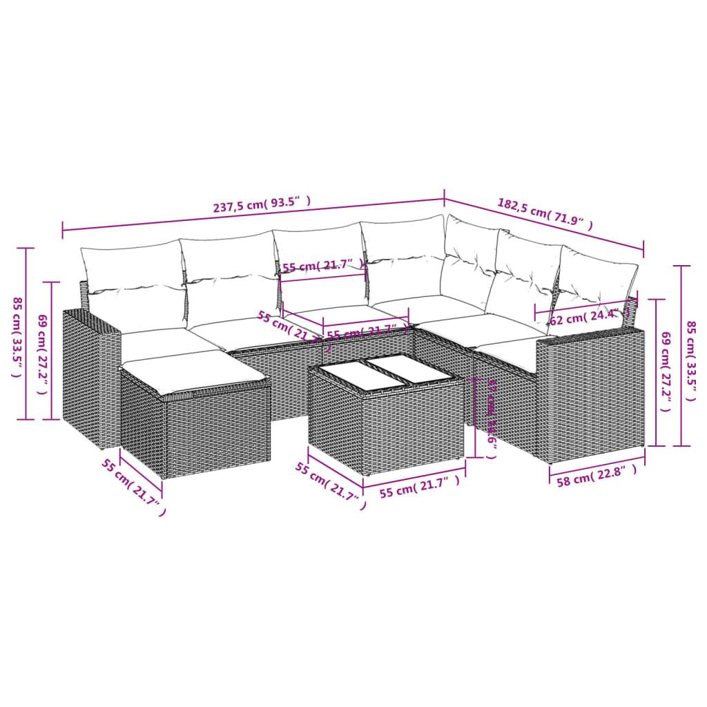 VidaXL Garten sofagarnitur poly-rattan