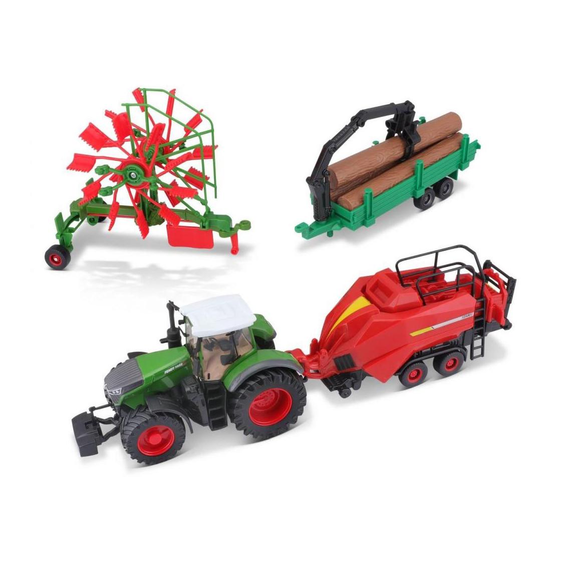 bburago Farmland Traktoren Set Fendt 1050 Vario mit Schwungrad