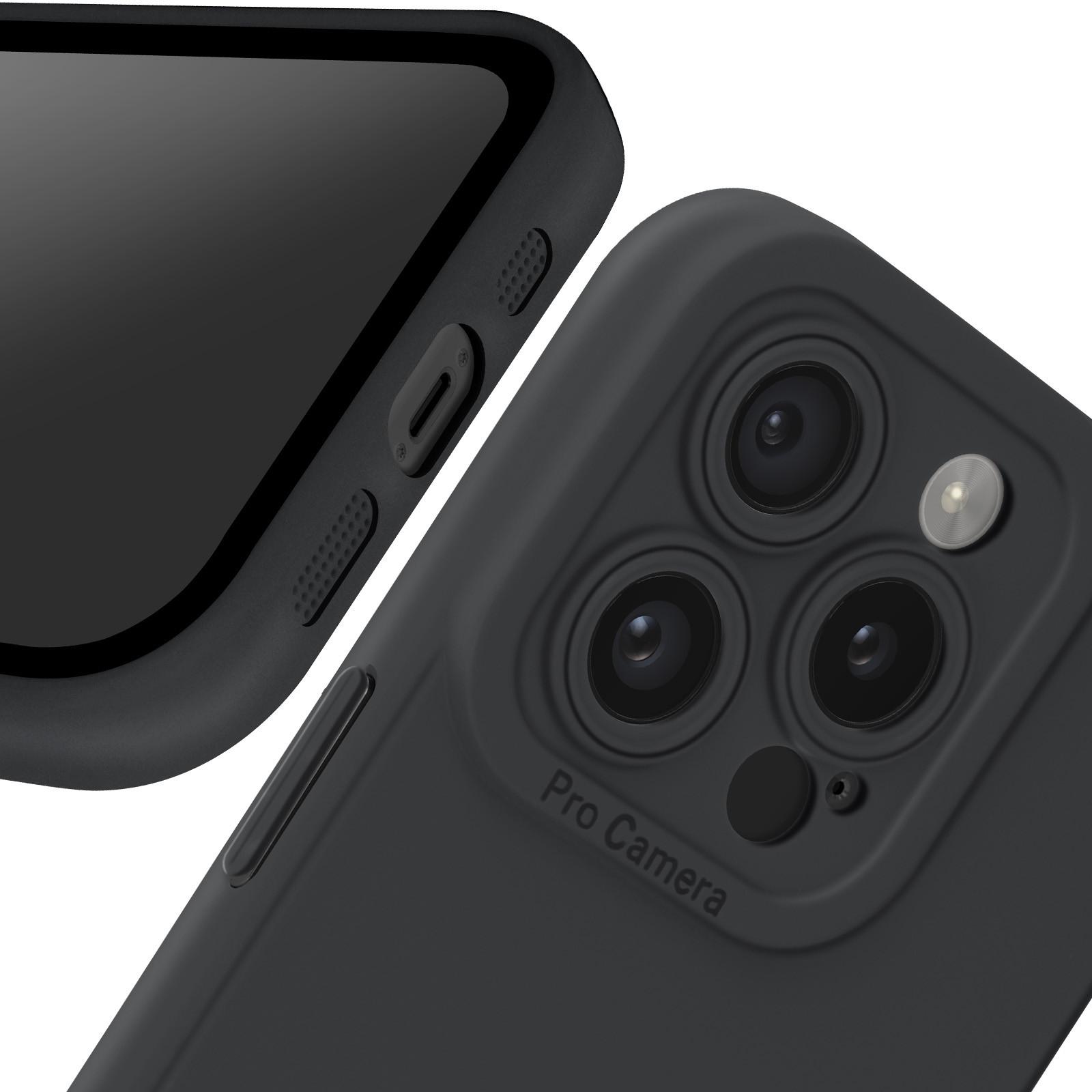 Avizar Weiche Hülle iPhone 15 Pro Max Schwarz