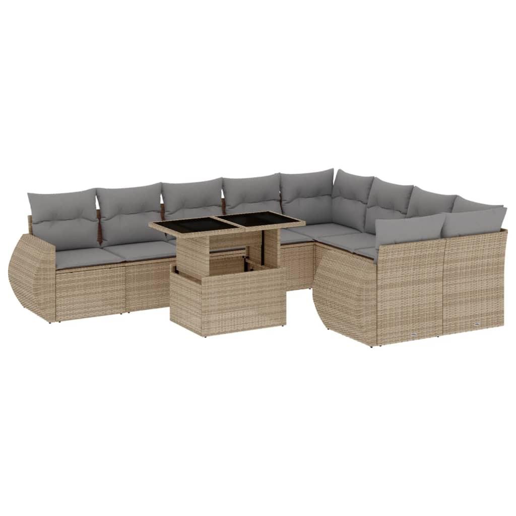 VidaXL Garten sofagarnitur poly-rattan