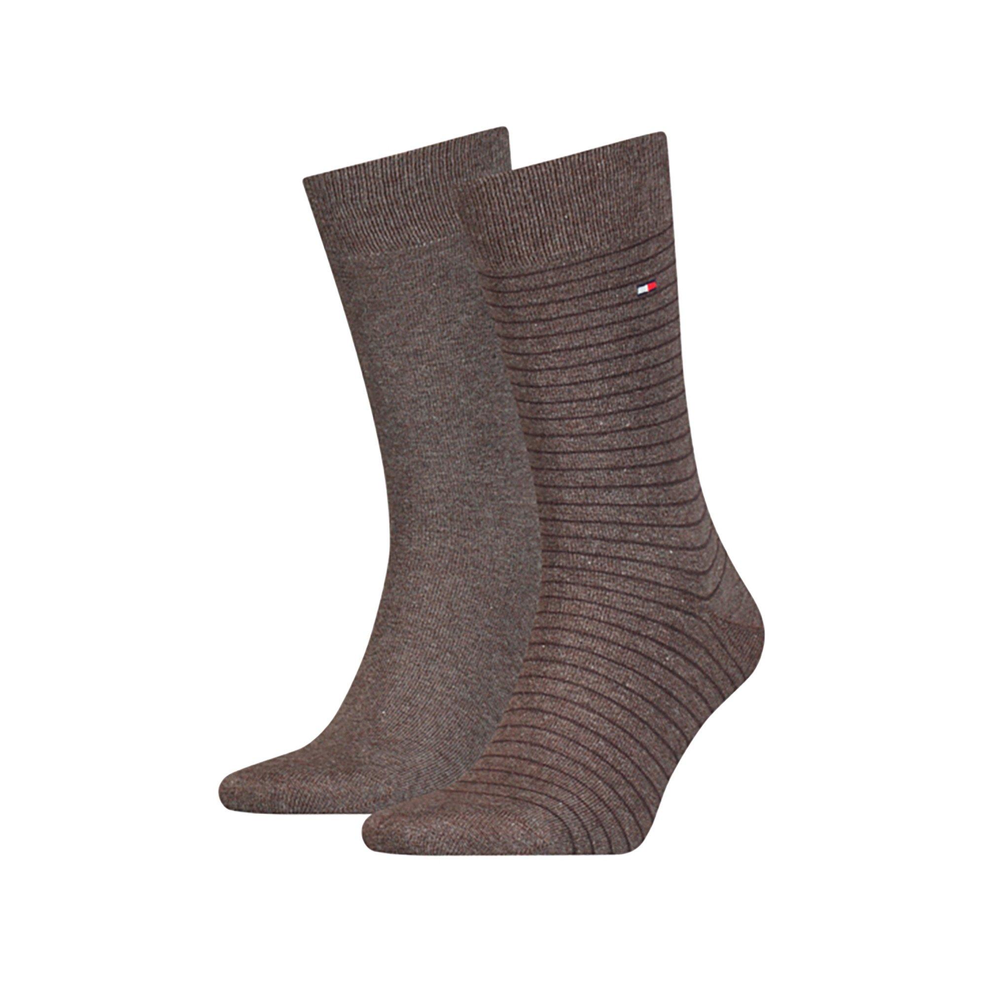 TOMMY HILFIGER TH MEN SMALL STRIPE SOCK 2P Duopack, wadenlange Socken