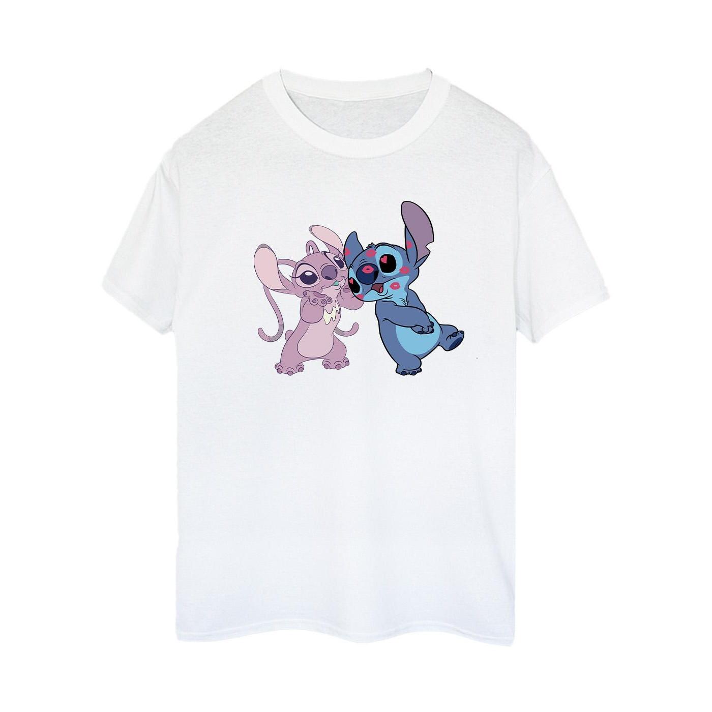 Disney Stitch und Angel Grafikdruck T-Shirt