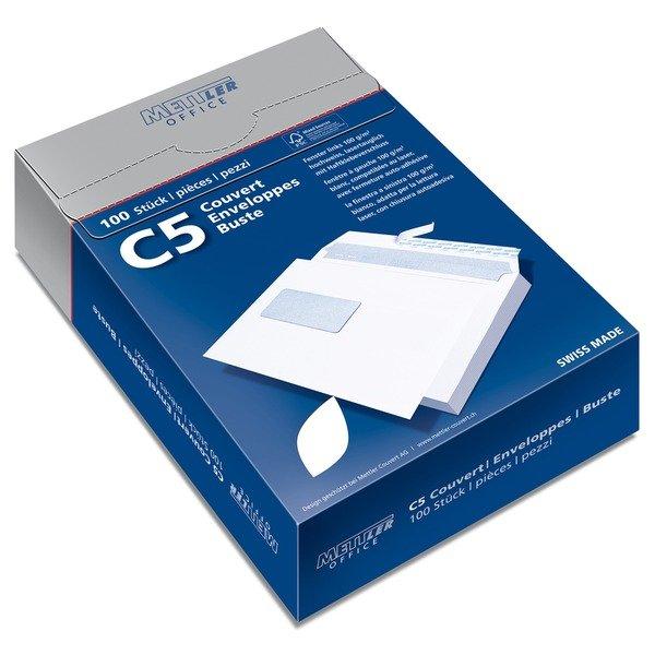 METTLER METTLER Couvert Fenster links C5 8065-100S100 100g,hochweiss,Kleber 100 Stk.