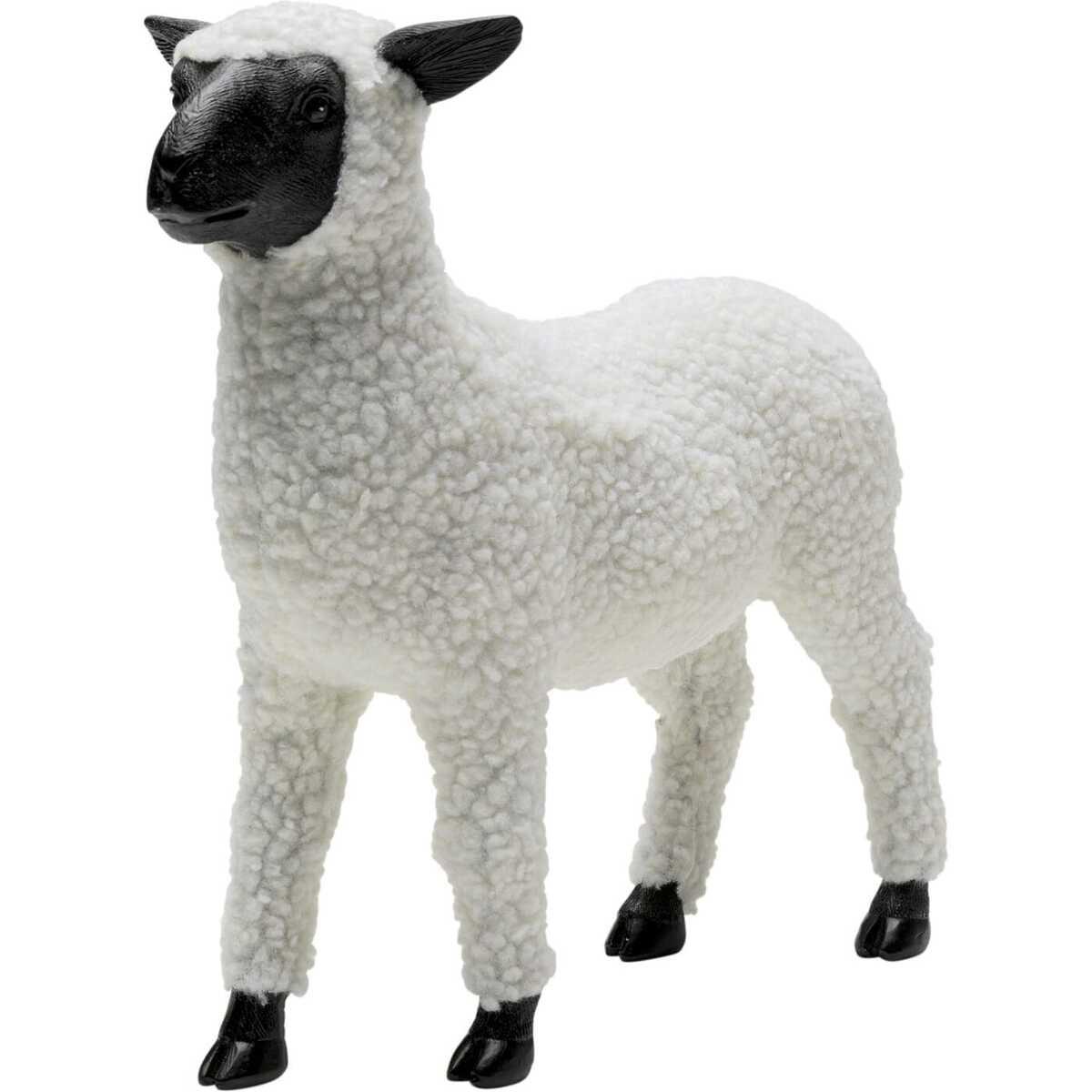 KARE Design Deko Figur Happy Sheep Wool weiss