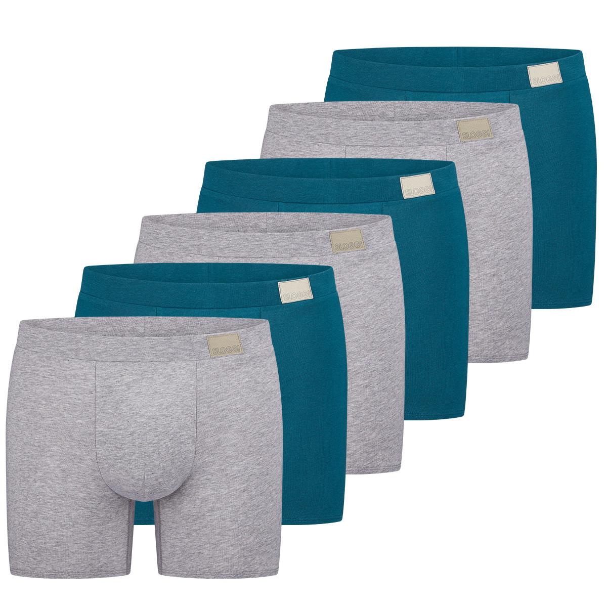 sloggi 6er Pack men GO Natural - Long Short / Pant