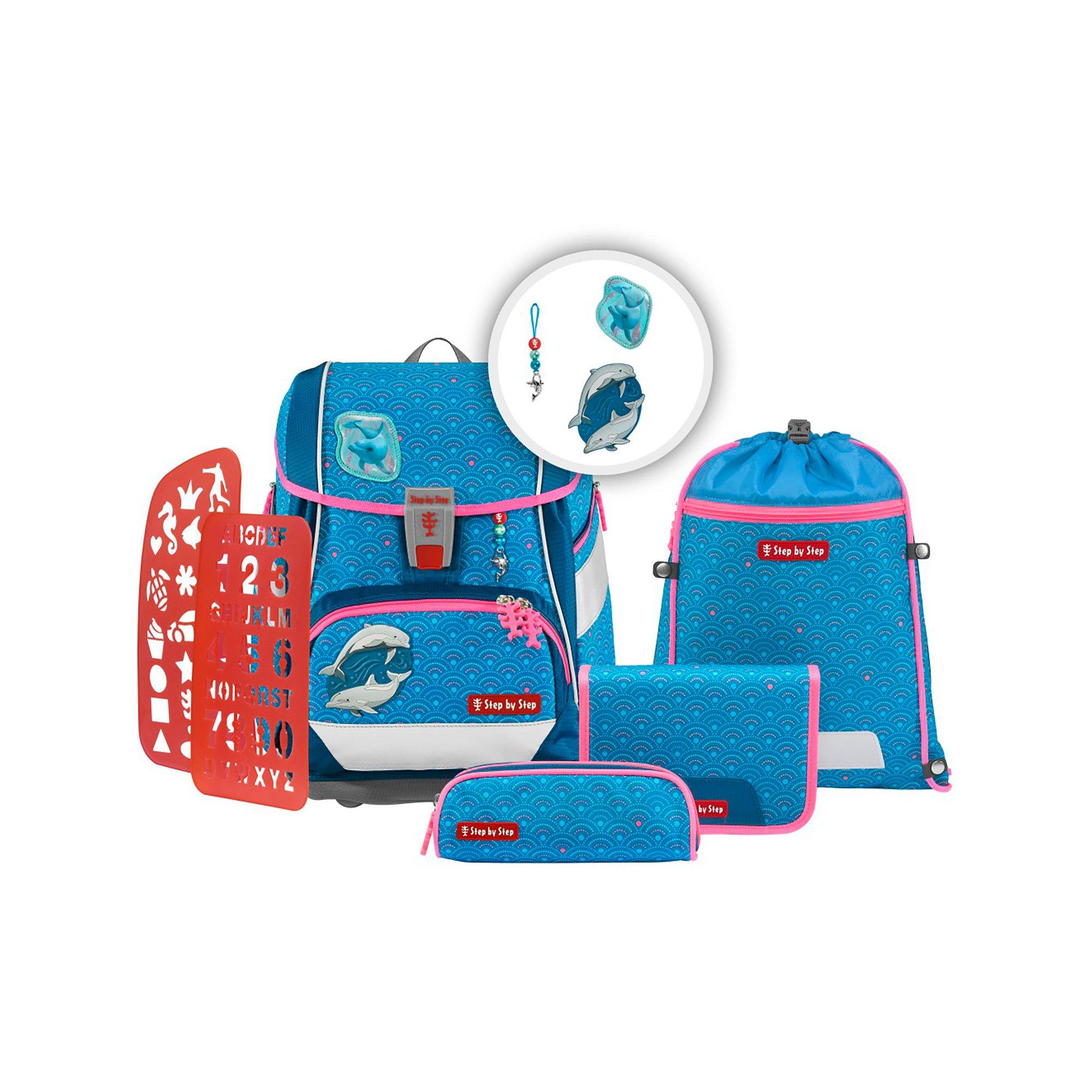 Step by Step Schulthek-Set, 6-teilig 2IN1 PLUS, Dolphin Pippa