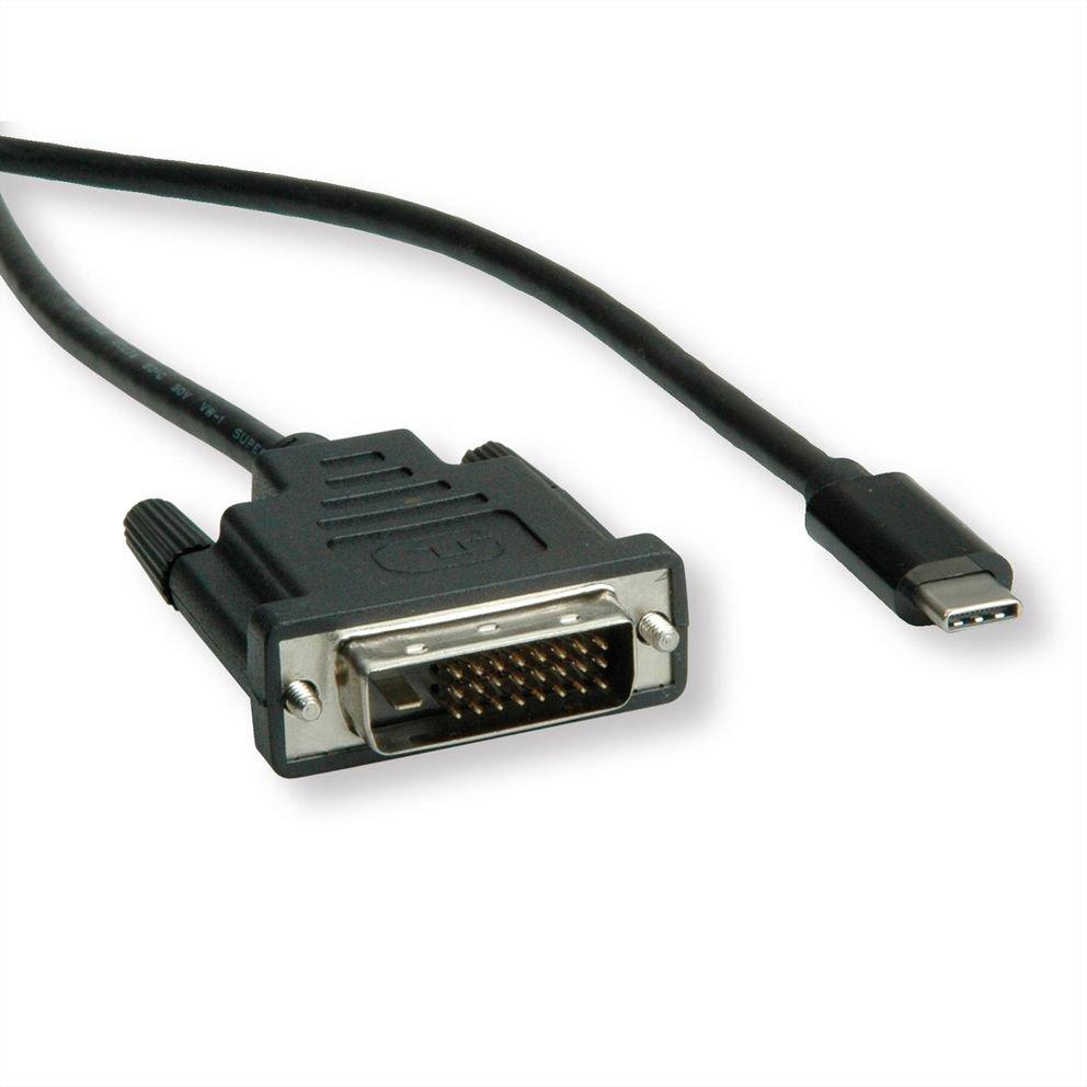 Roline ROLINE 11045831 2 m DVI-D USB Typ-C Schwarz