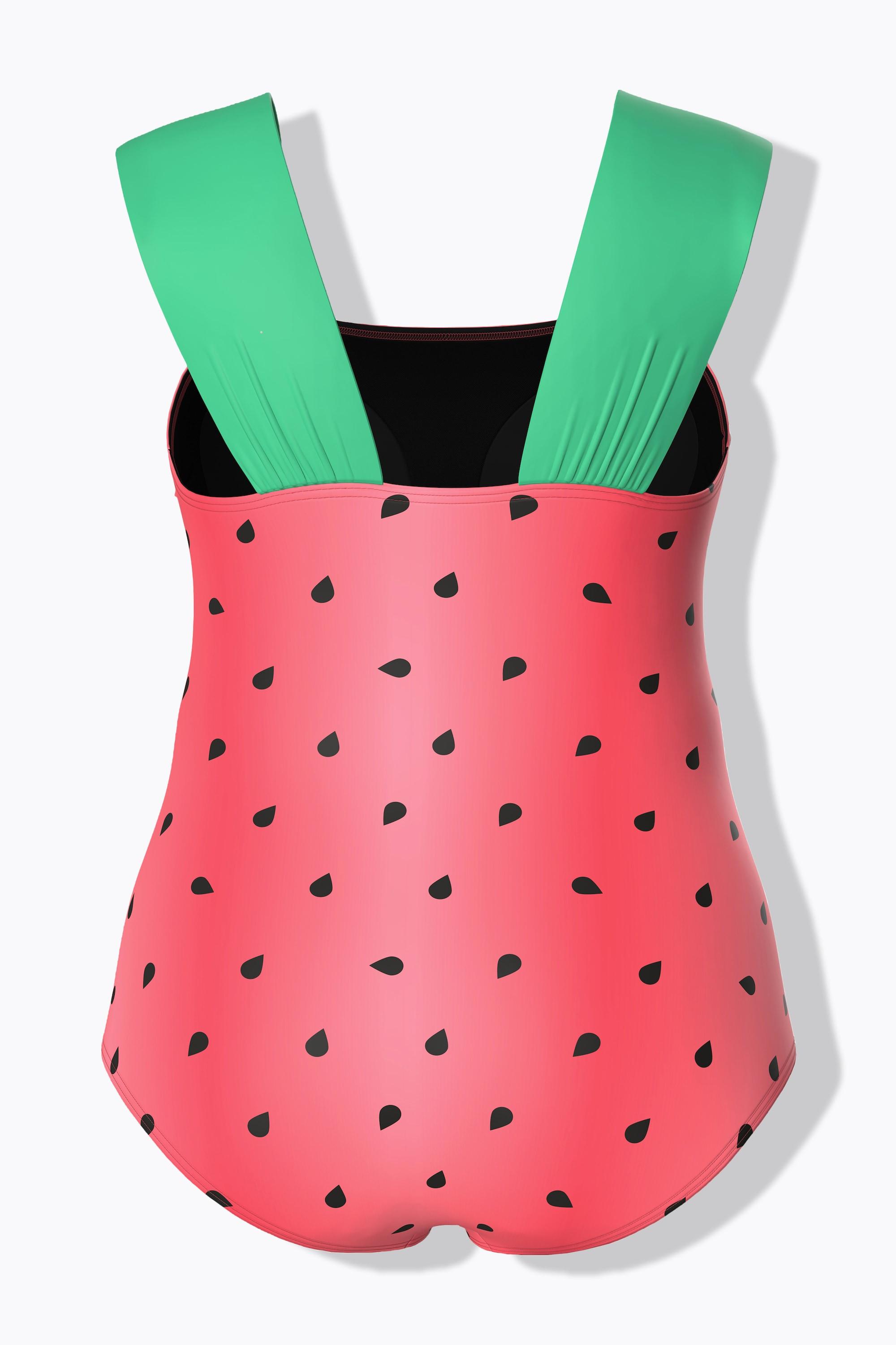 Ulla Popken Badeanzug, Melone, Softcups, breite Träger