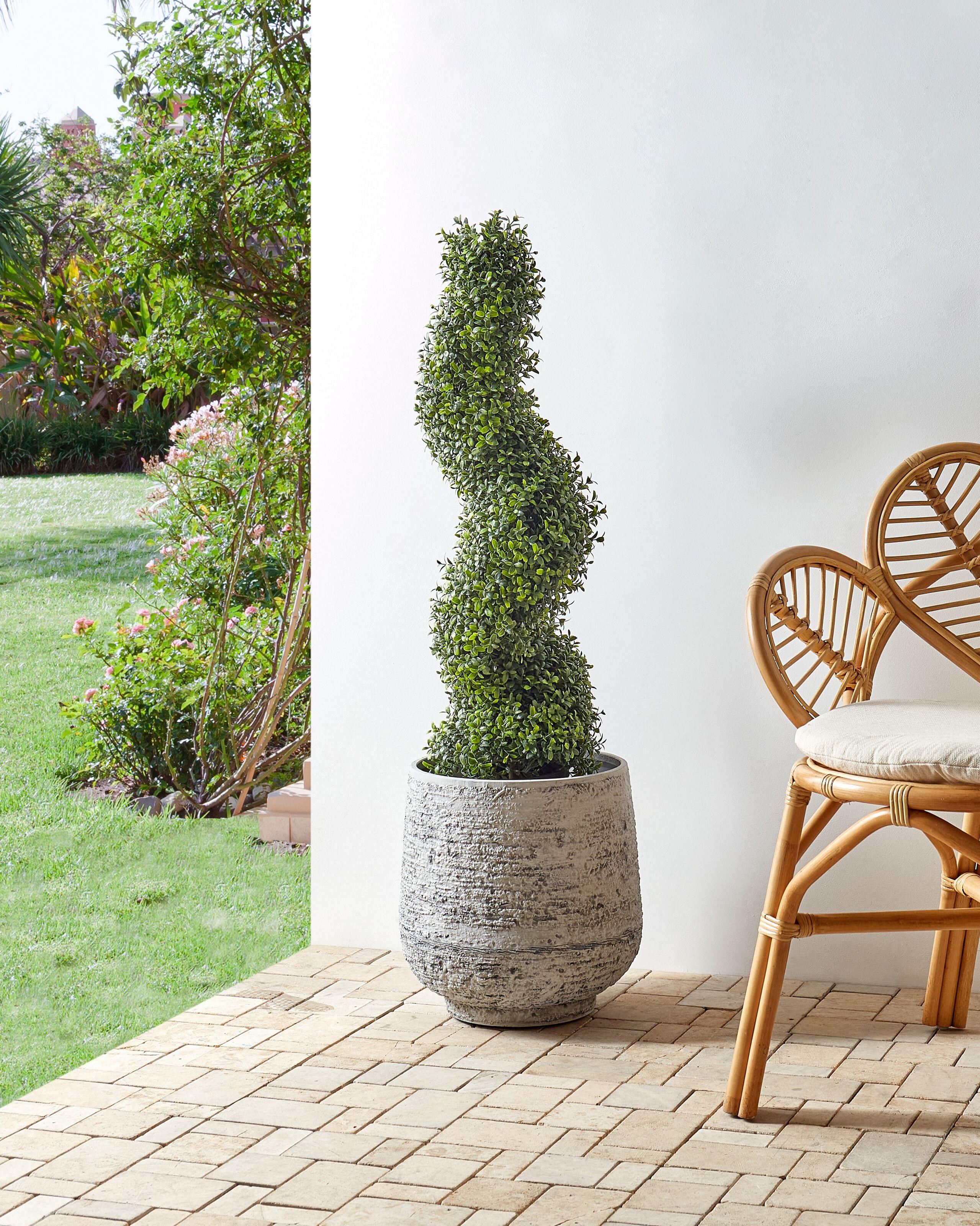Beliani Kunstpflanze aus Kunststoff BUXUS SPIRAL TREE
