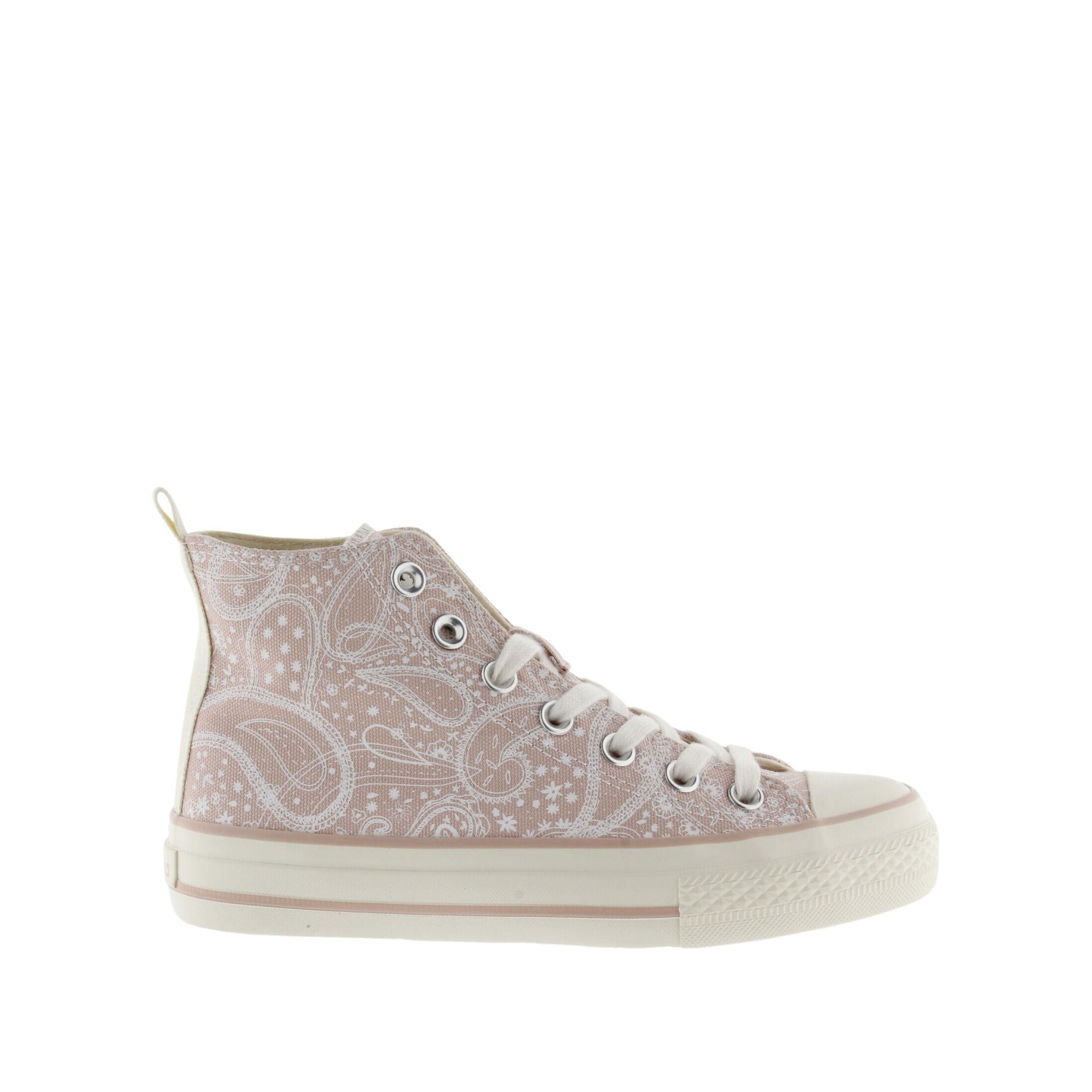 Victoria sneakers aus glänzendem leinen für en tribu brillo bandana