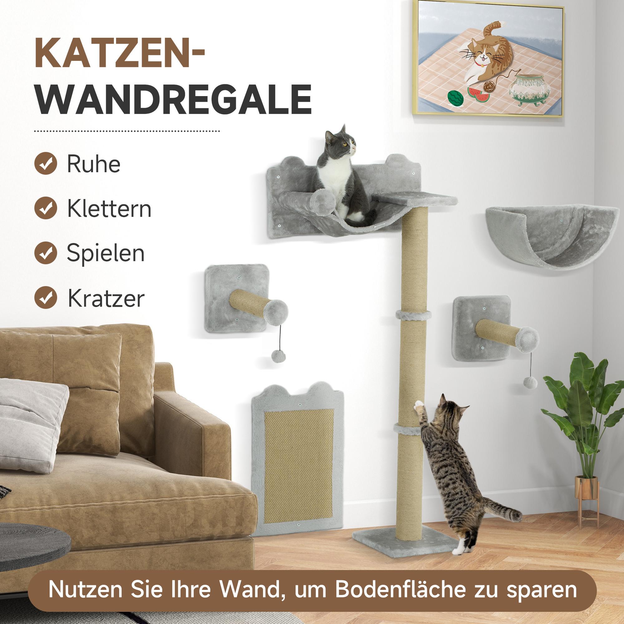 PawHut Katzen Kletterwand
