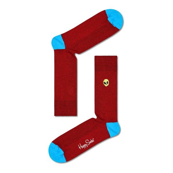 Happy Socks Ribbed Embroidery Alien Sock Wadenlange Socken