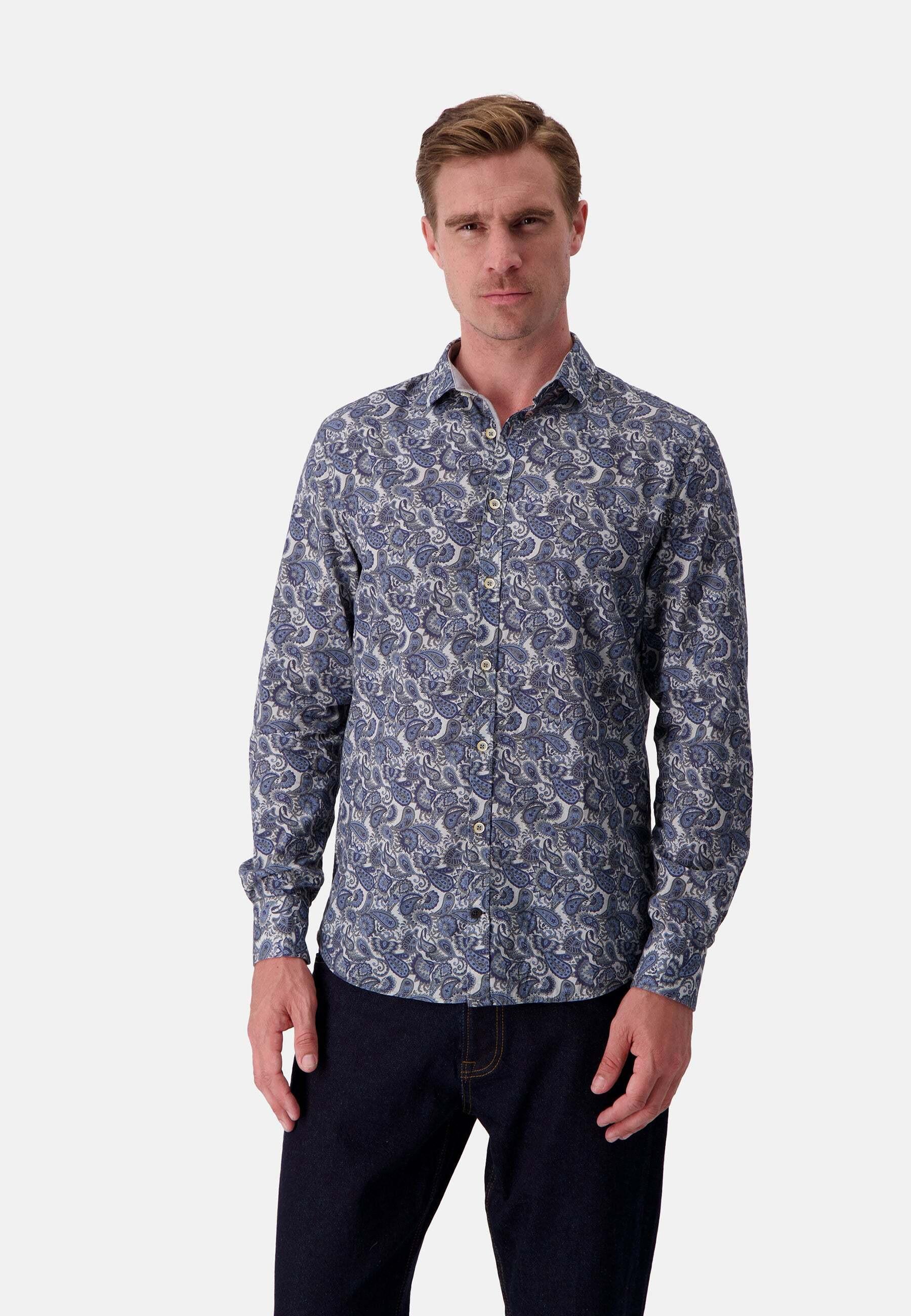 Colours & Sons Printed Langarmhemd