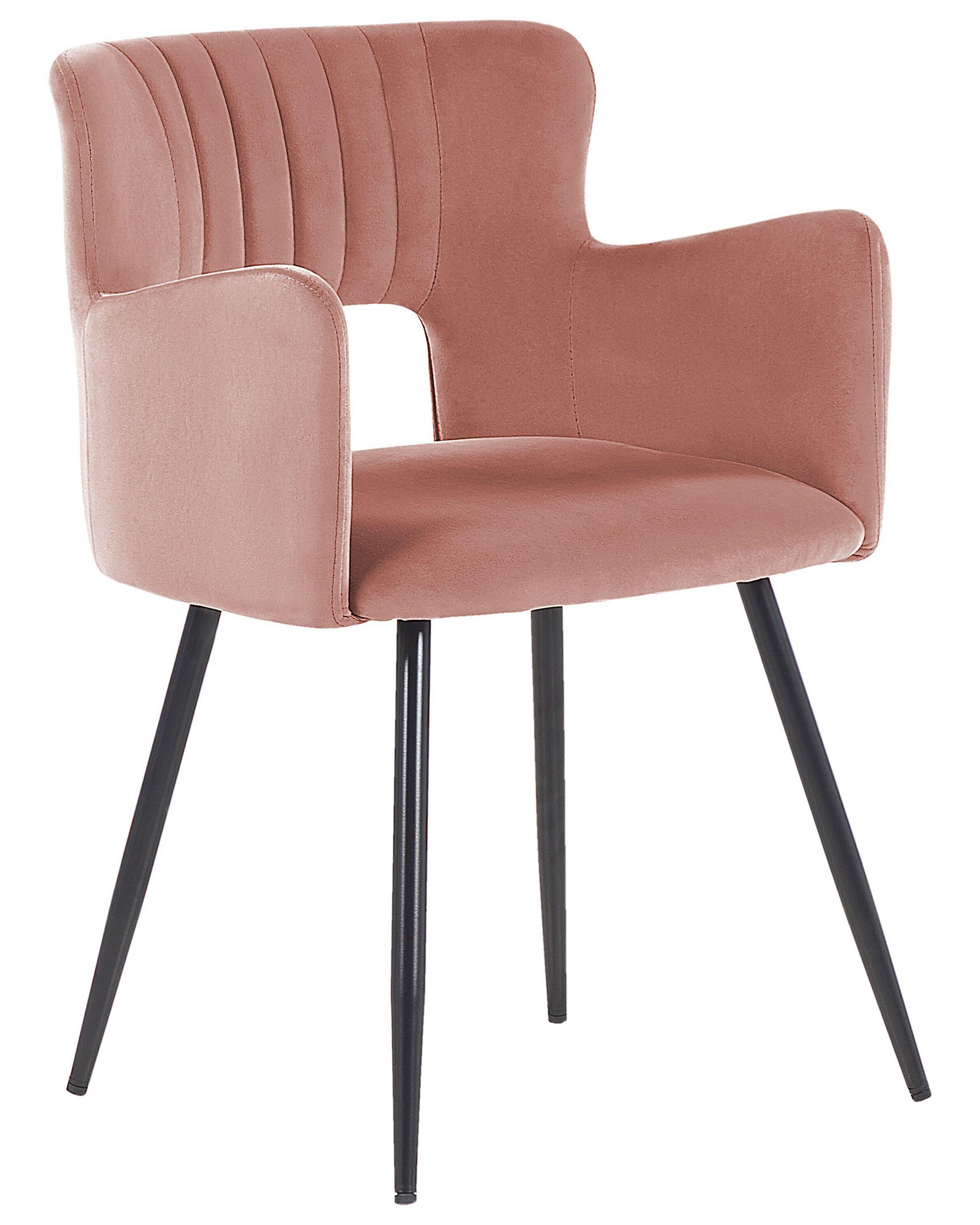 Beliani Esszimmerstuhl 2er Set aus Samtstoff Modern SANILAC