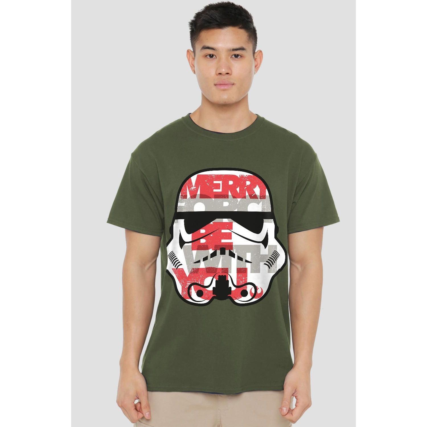 STAR WARS Merry Force Be With You Weihnachtsdesign T-Shirt