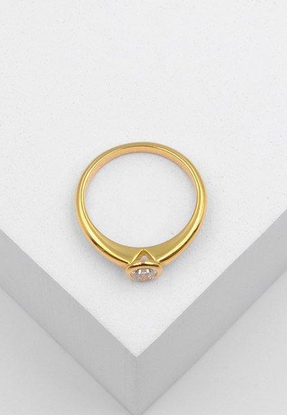 MUAU Schmuck Solitaire Ring Diamant 0.30ct. Gelbgold 750
