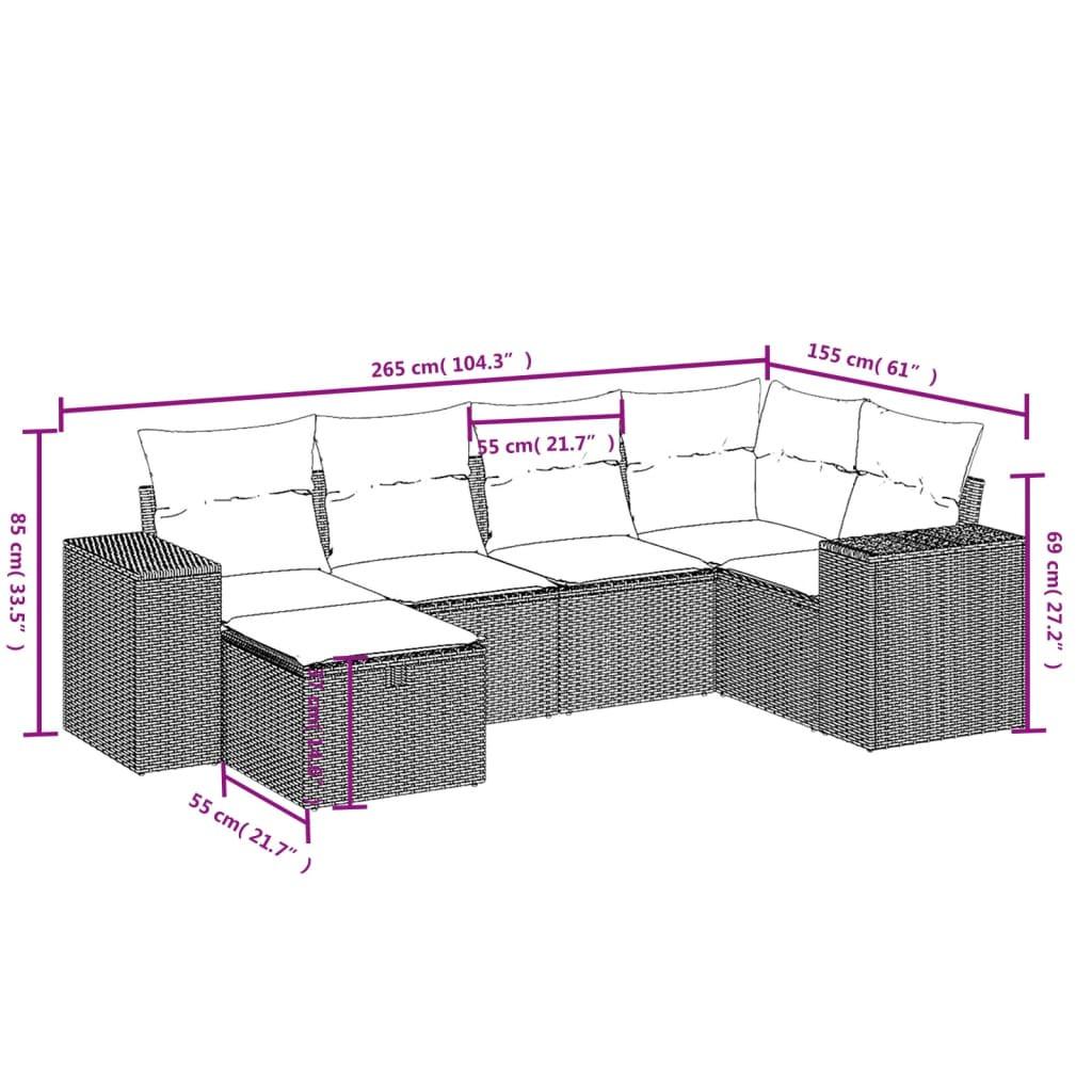 VidaXL Garten sofagarnitur poly-rattan
