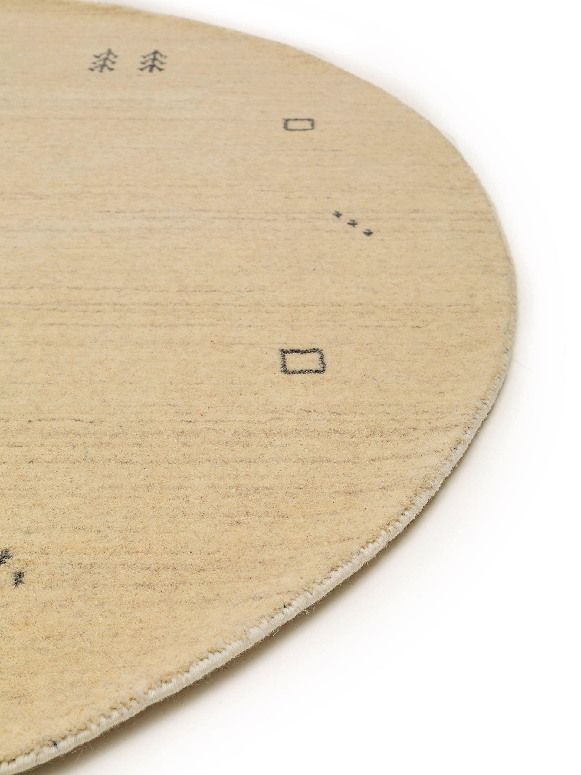 Benuta Wollteppich rund Jamal Cream