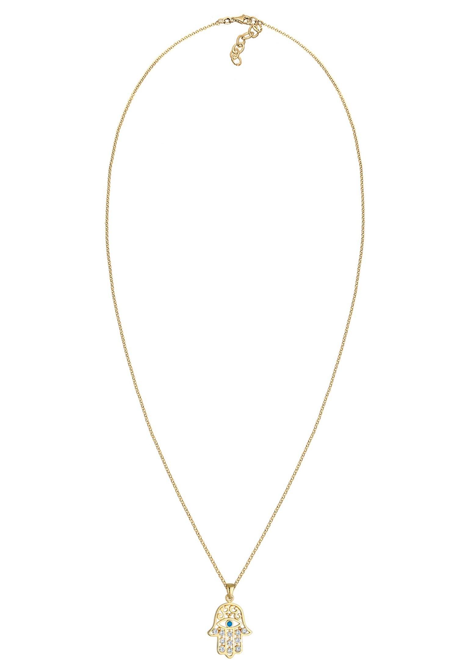 Elli Halskette Hamsa Hand Der Fatima Evil Eye Kristalle
