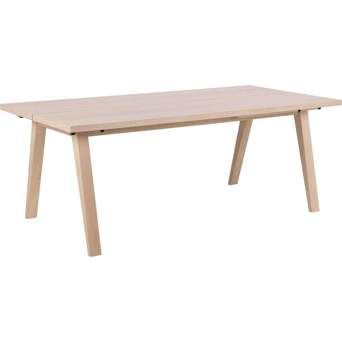 mutoni Esstisch Upsala Furnier Brett Eiche Weiss Ölbehandelt vorb. für Zusatzplatten 200x95x74,6cm