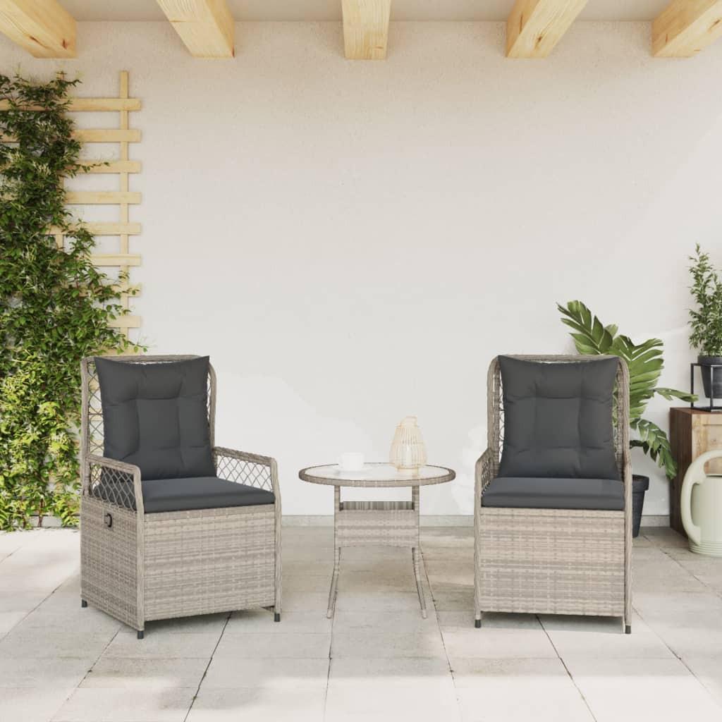 VidaXL Gartensessel verstellbar poly-rattan