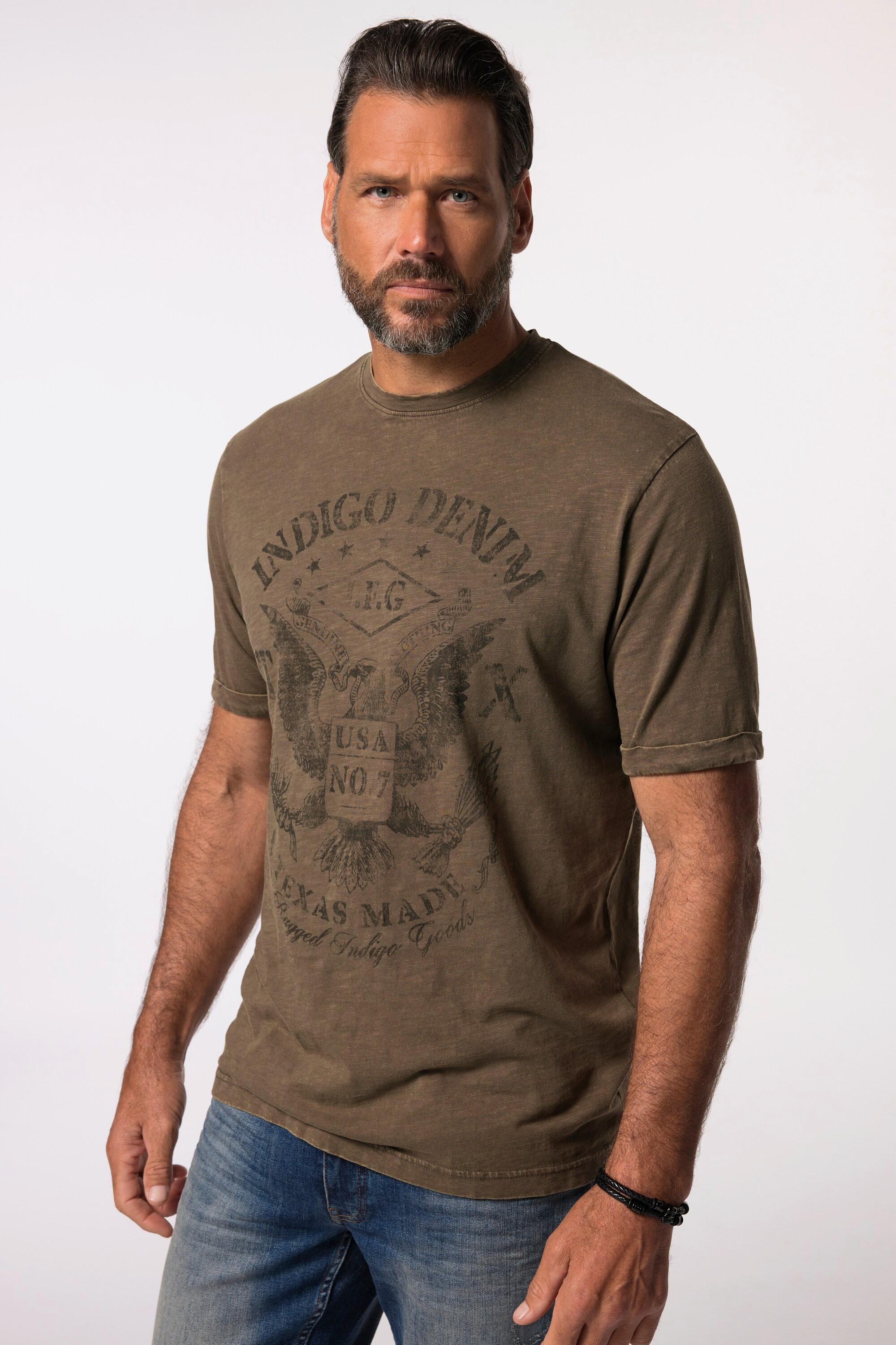 JP1880 Halbarm T-Shirt Vintage Look Print