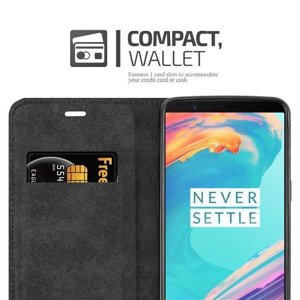 Cadorabo Hülle für OnePlus 5T Magnetverschluss, Kartenfach
