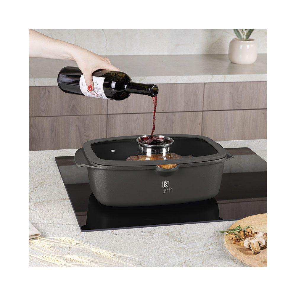 Berlinger Bräter Ø 40cm mit Deckel & Ausgiesser Anthracite Collection