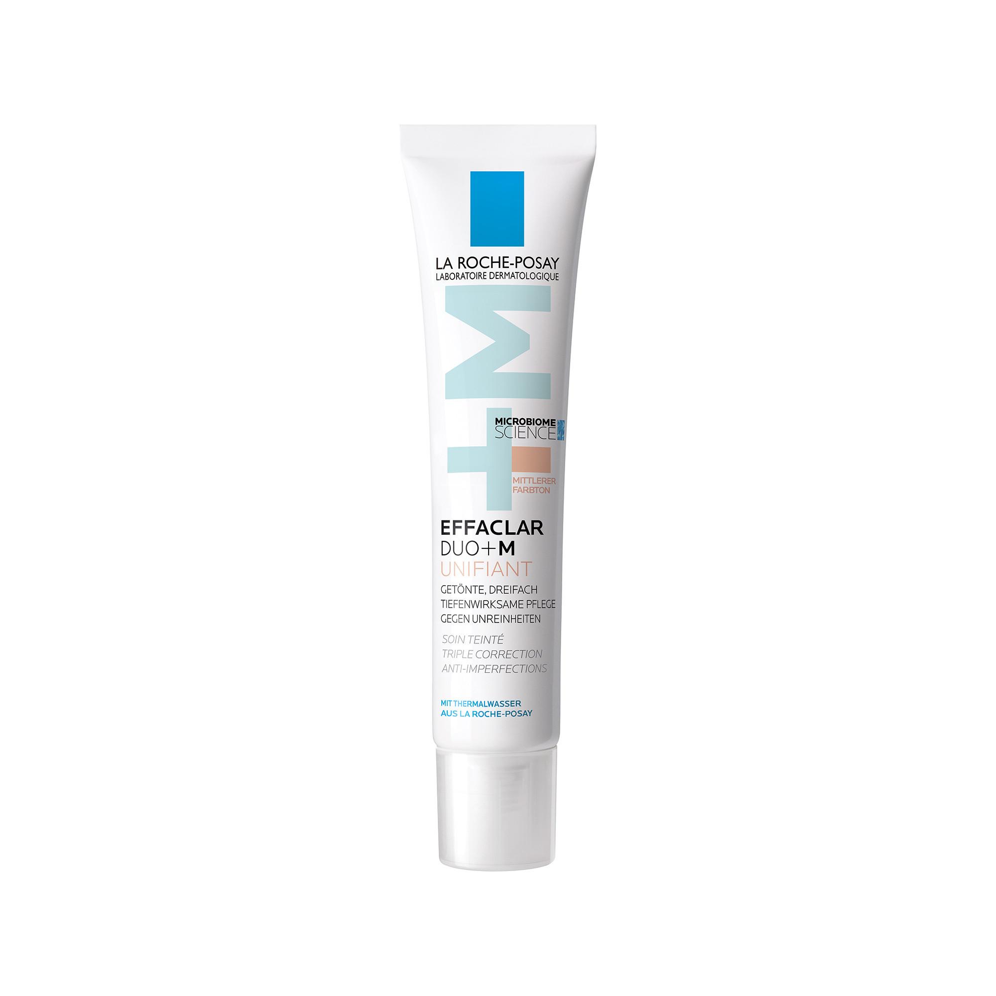 LA ROCHE POSAY Effaclar Duo+M Unifiant Dreifach tiefenwirksame getönte Gesichtspflege für zu Akne neigende Haut